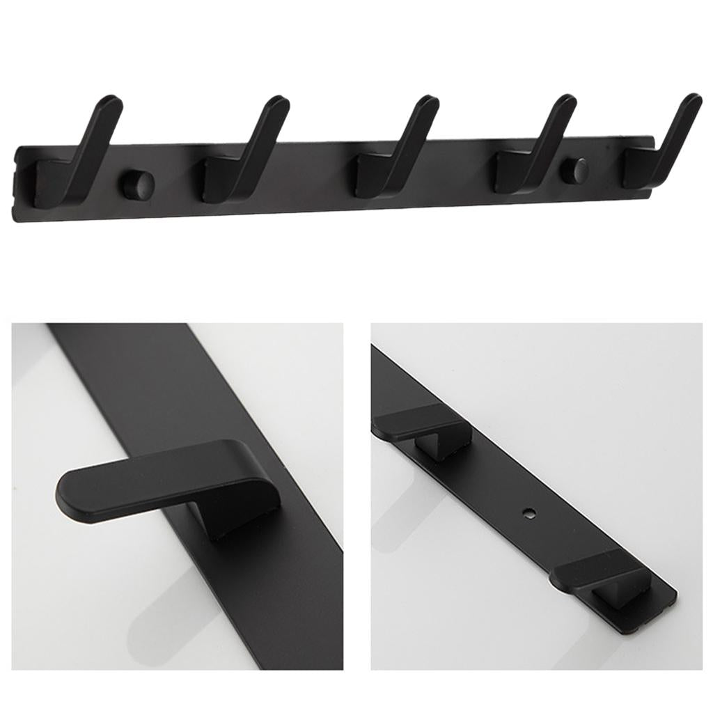 Aluminum Hook Wall Mounted Door Clothes Hanger Coat Rack
