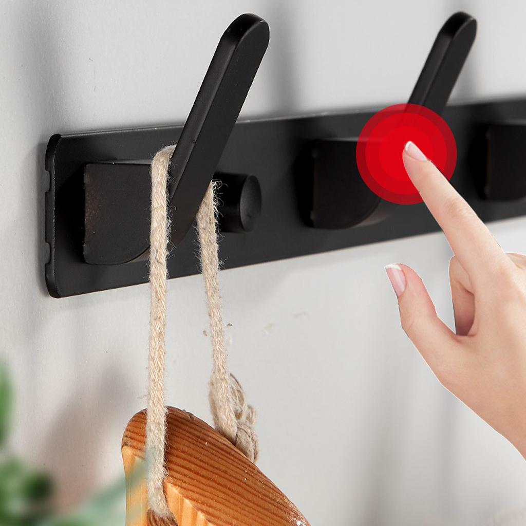 Aluminum Hook Wall Mounted Door Clothes Hanger Coat Rack
