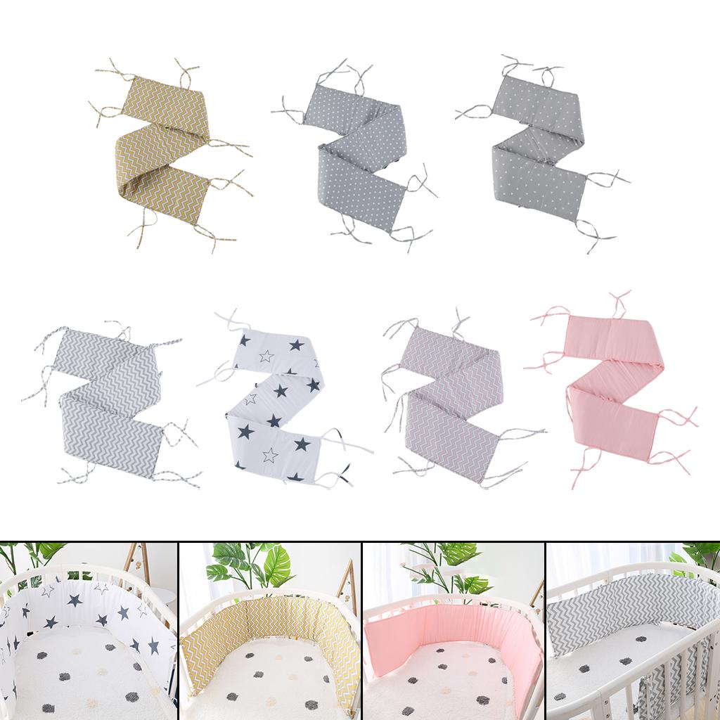 Baby Bumper Pads Comfortable Crib Protector Cotton For Cribs White