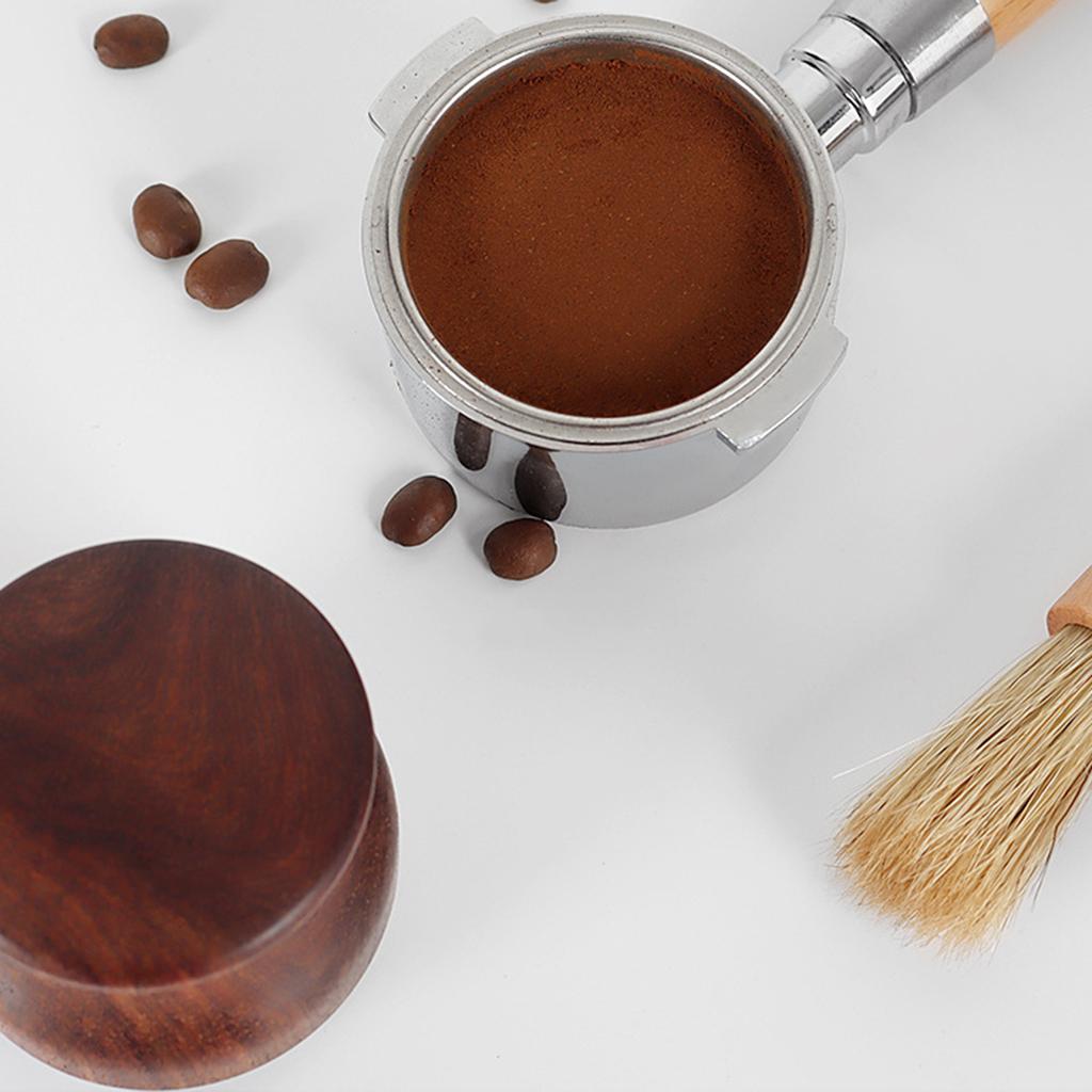 Coffee Distributor Espresso Tamper for leveling coffee powder Wood Handle 51mm