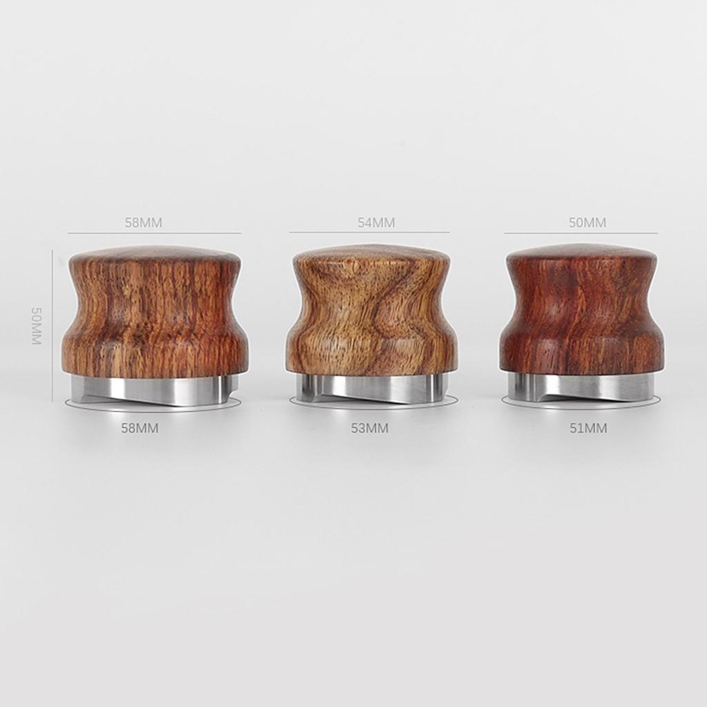 Coffee Distributor Espresso Tamper for leveling coffee powder Wood Handle 58mm