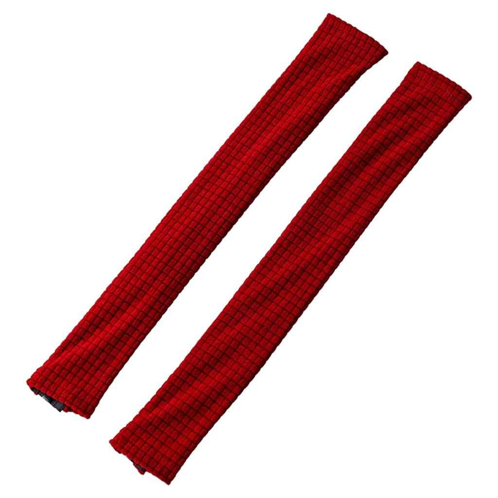 2/Set Zipper Washable Elastic Chair Arm Cover Armrest Slipcover Red Wine
