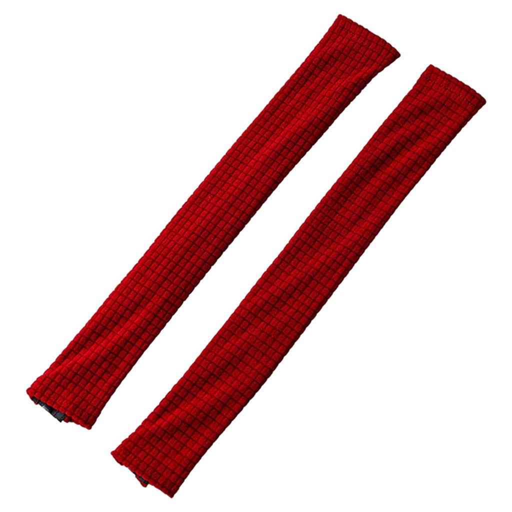 2/Set Zipper Washable Elastic Chair Arm Cover Armrest Slipcover Red Wine
