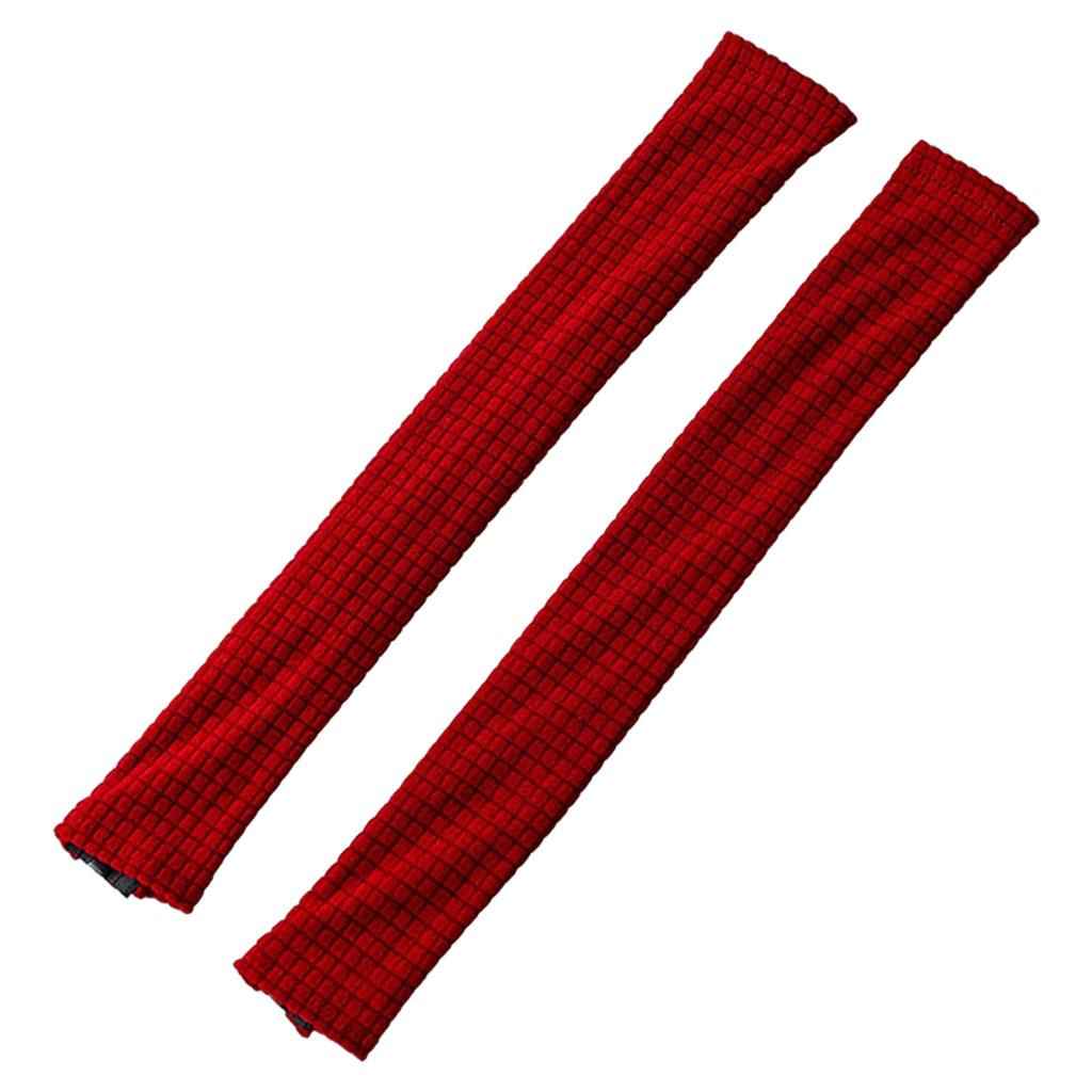 2/Set Zipper Washable Elastic Chair Arm Cover Armrest Slipcover Red Wine