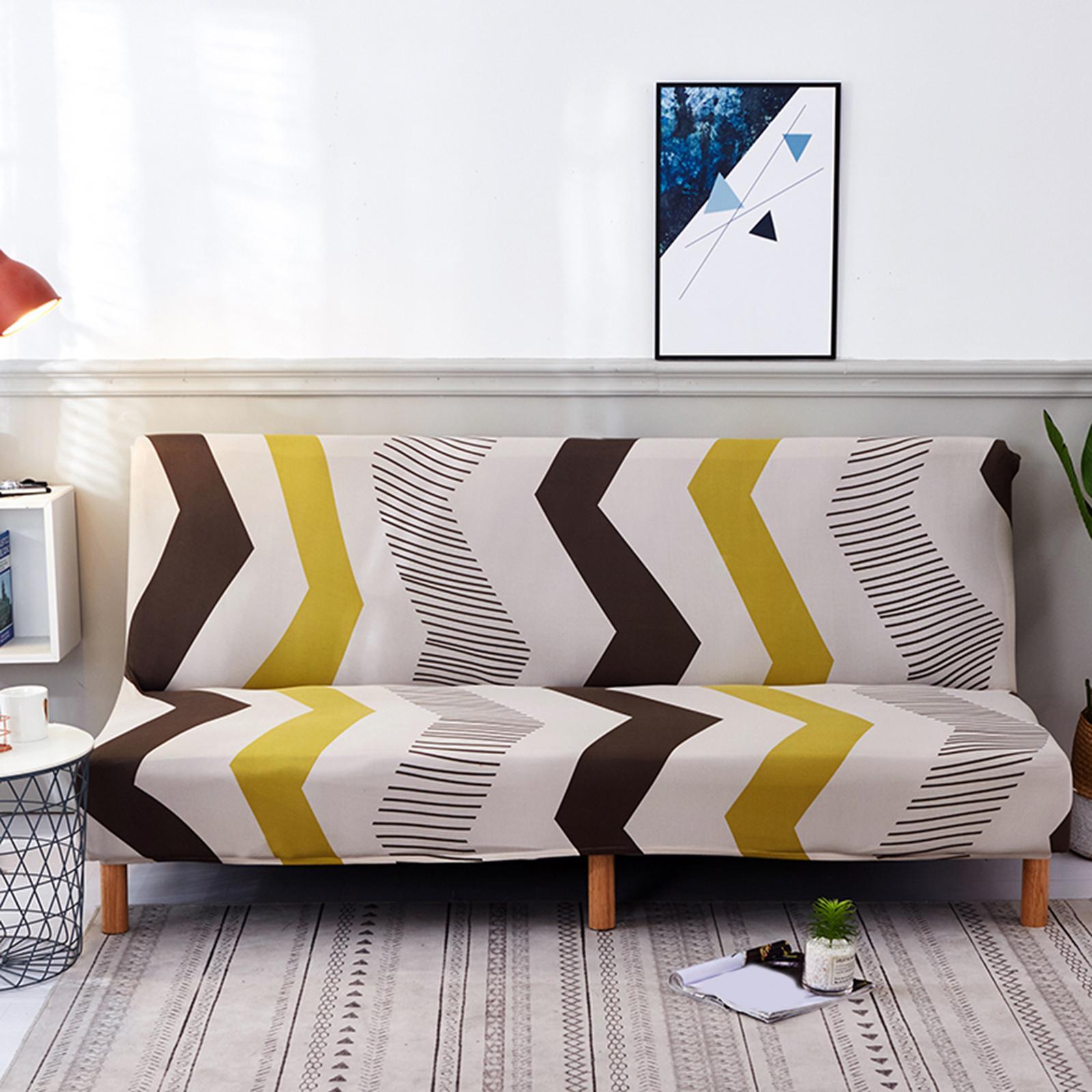 Armless Sofa Cover Furniture Protector Stretch Sofa Slipcover for Bedroom Soya
