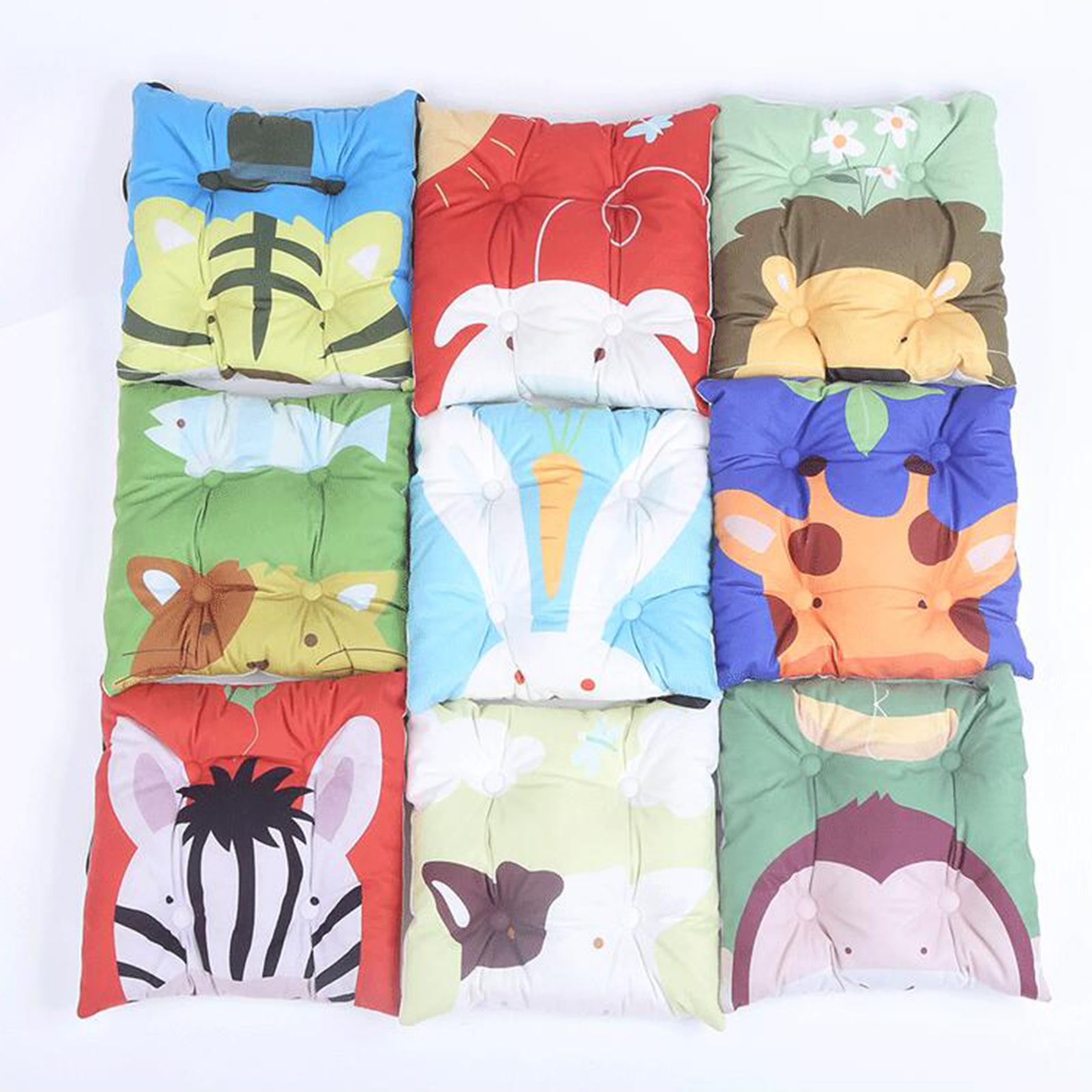 Cartoon Chair Cushion Decor Thickened Non-Slip Soft Stool Pad for Office Boy 11.81x11.81in Pig