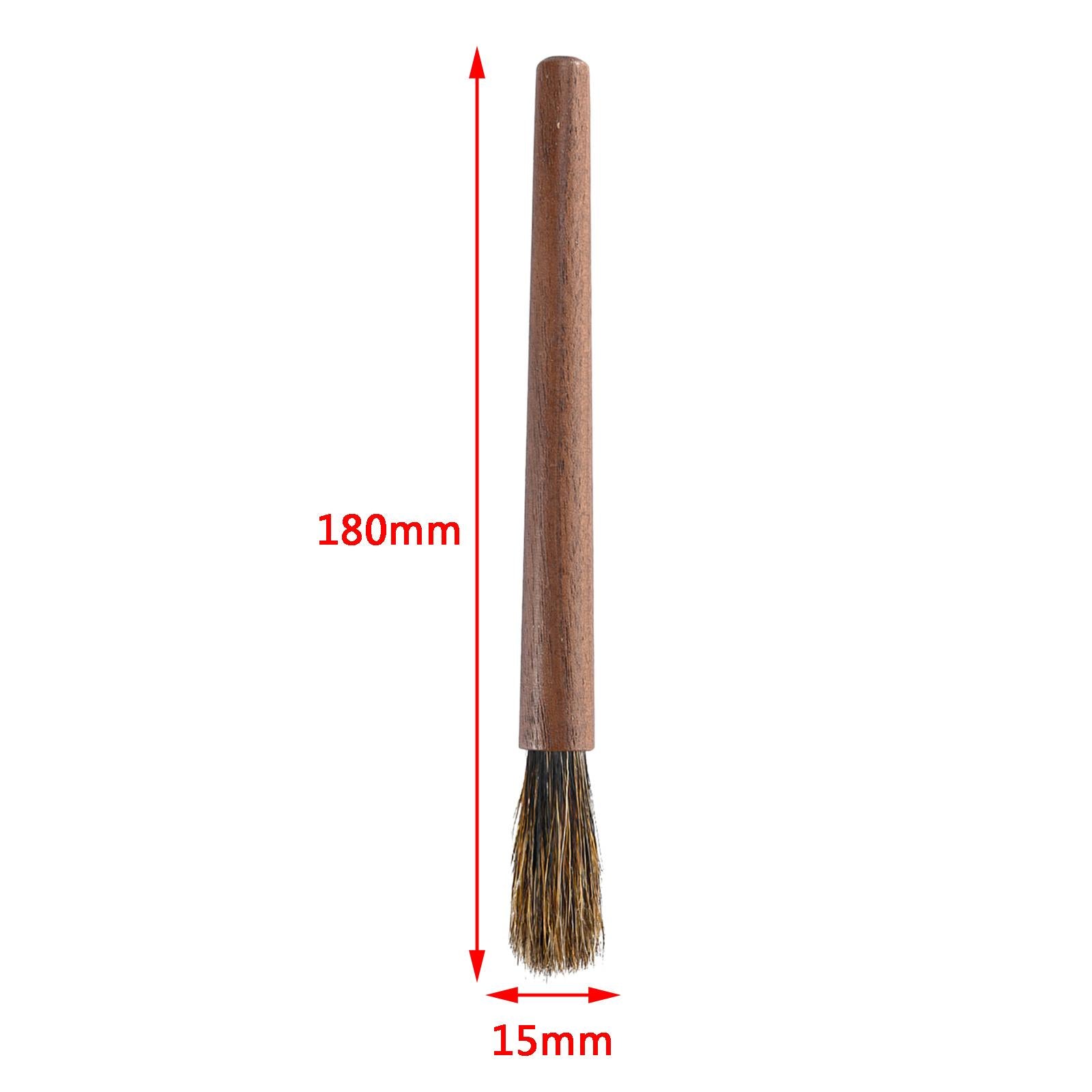 Coffee Grinder Machine Cleaning Brush Wooden Handle Brown 18cm