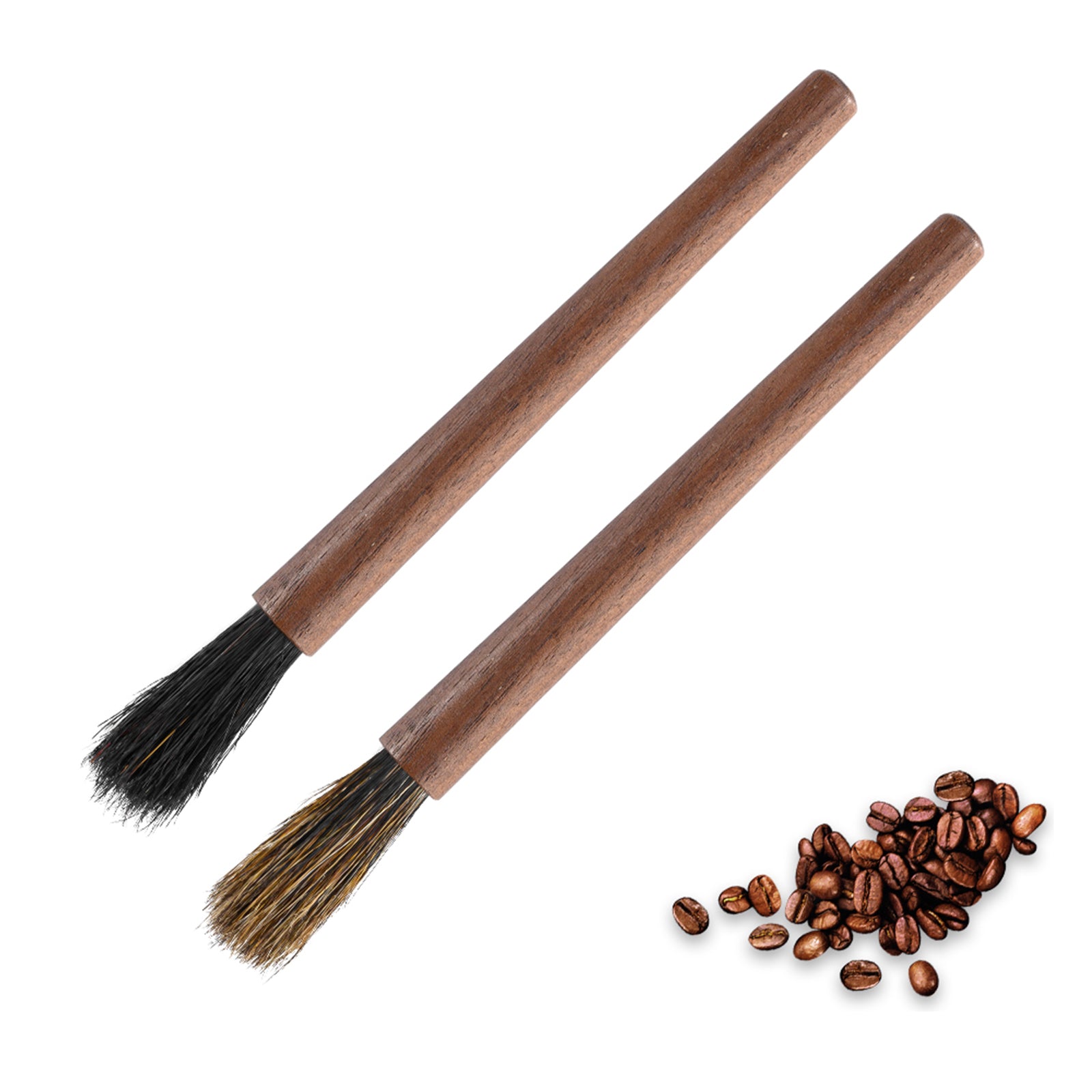 Coffee Grinder Machine Cleaning Brush Wooden Handle Brown 18cm