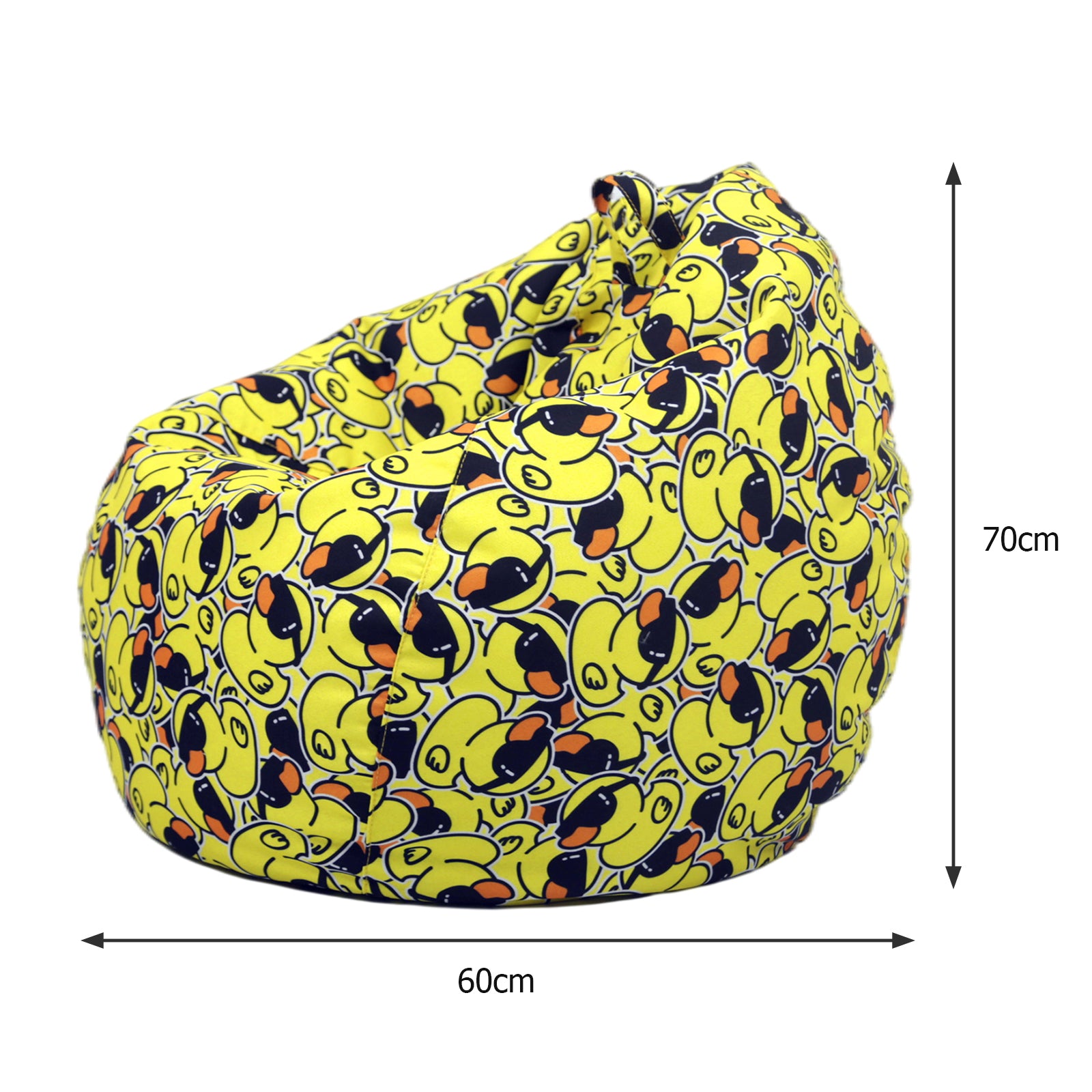 Animal Print beanbag Chair Cover Kids Soft Sofa Sack Teens Yellow Duck