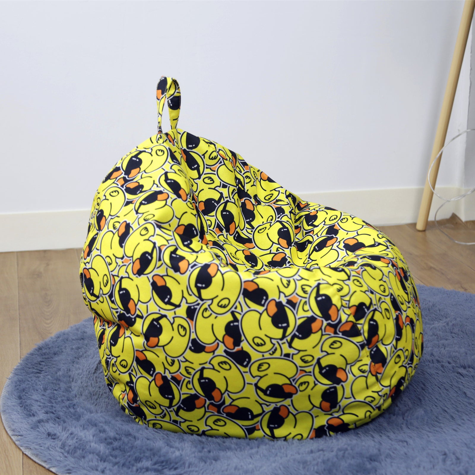 Animal Print beanbag Chair Cover Kids Soft Sofa Sack Teens Yellow Duck