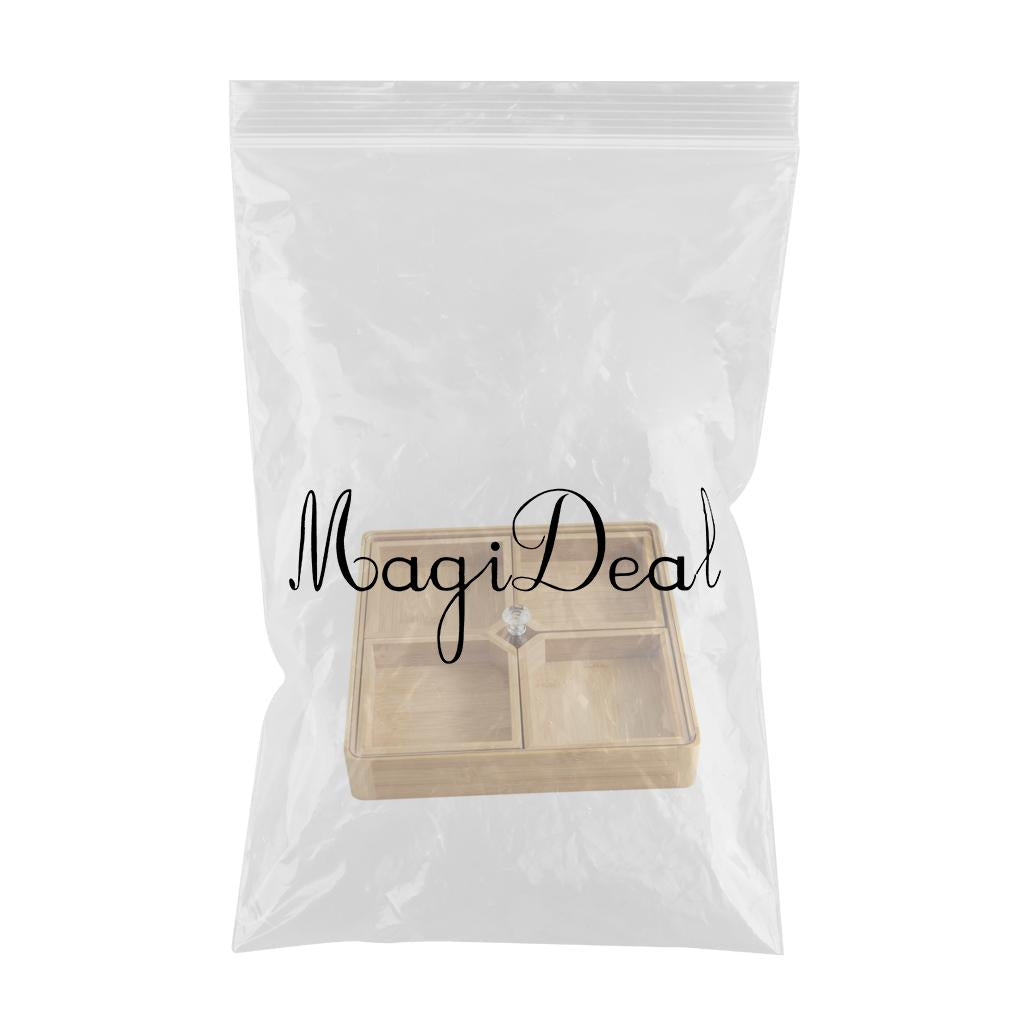 Divided Sectional Serving Tray Bamboo 28x28x5cm