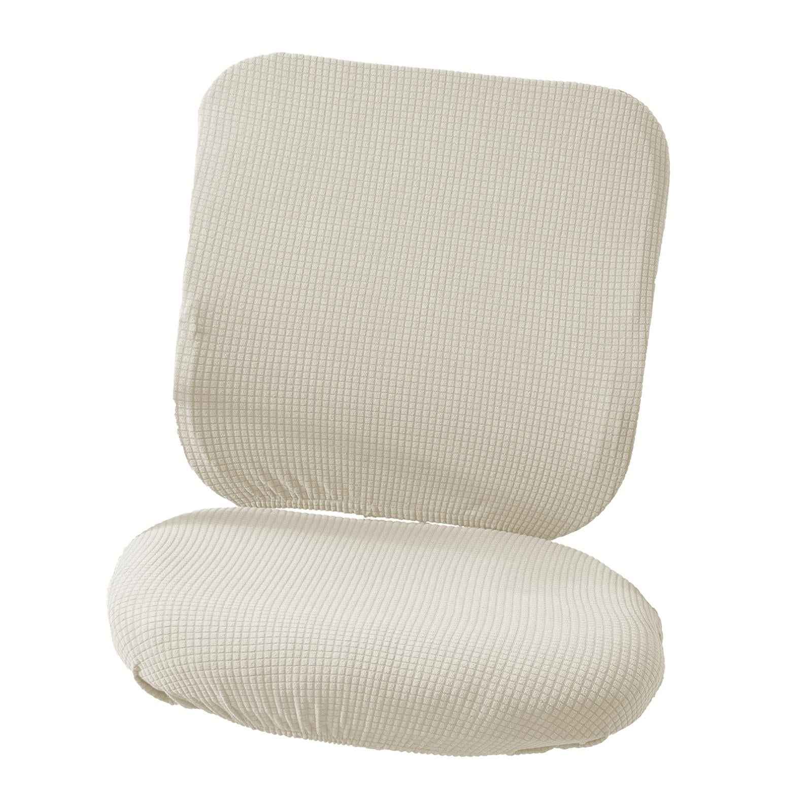 Computer Chair Cover Swivel Chair Cover for Rotating Chair White