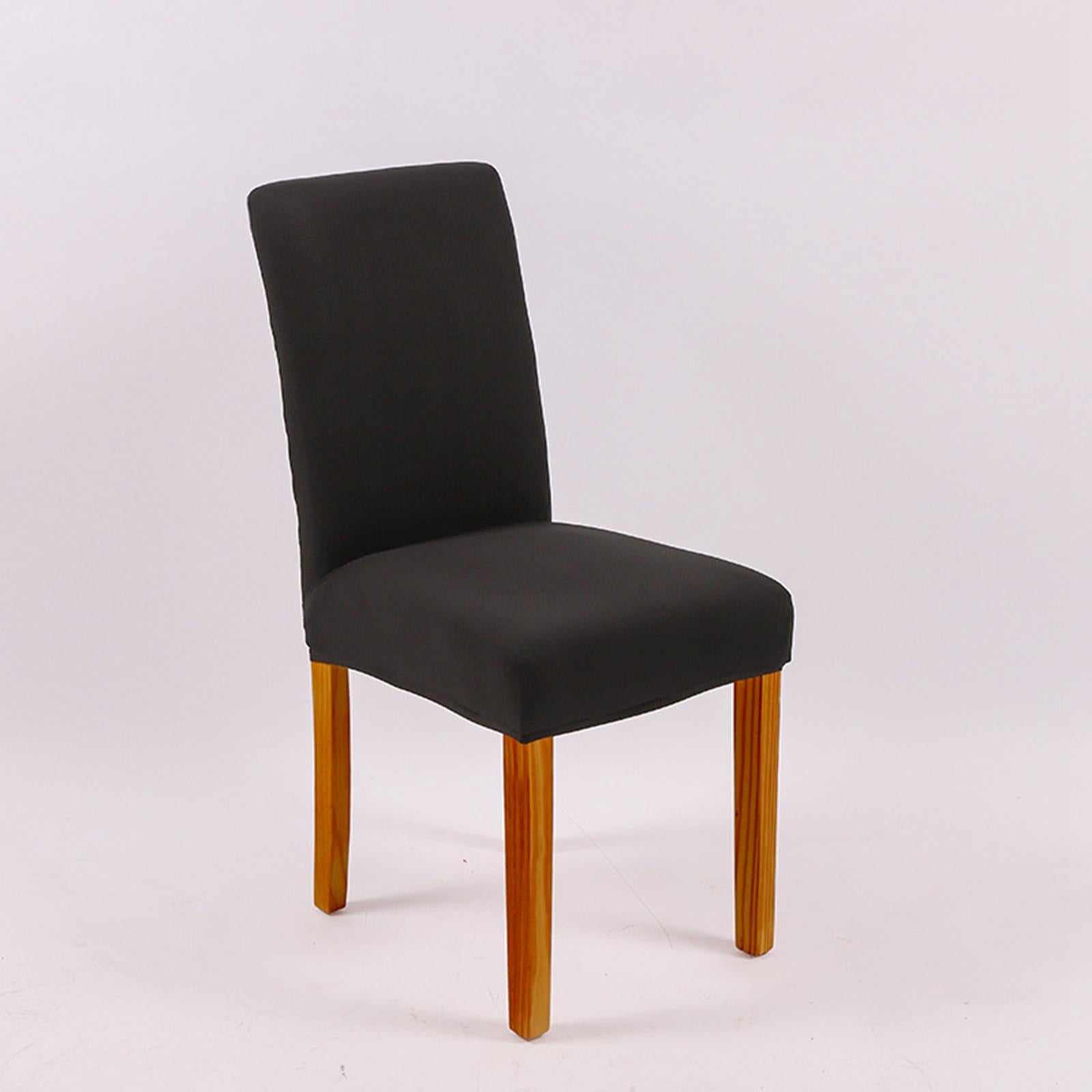 Chair Cover Washable Elastic Removable Thick for Party Dining Room Ceremony Black