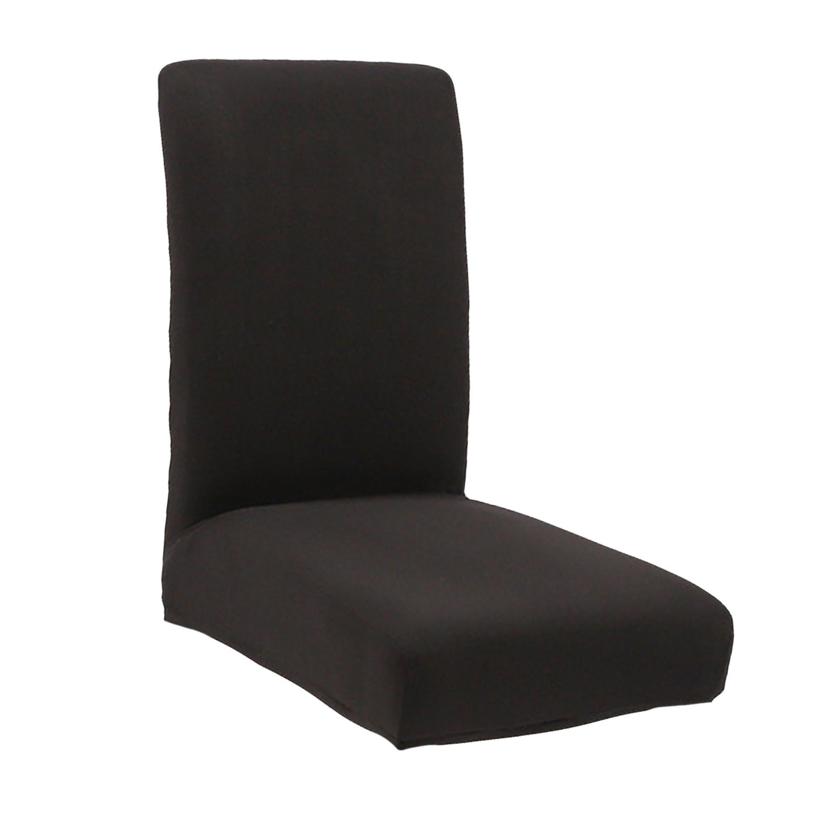 Chair Cover Washable Elastic Removable Thick for Party Dining Room Ceremony Black