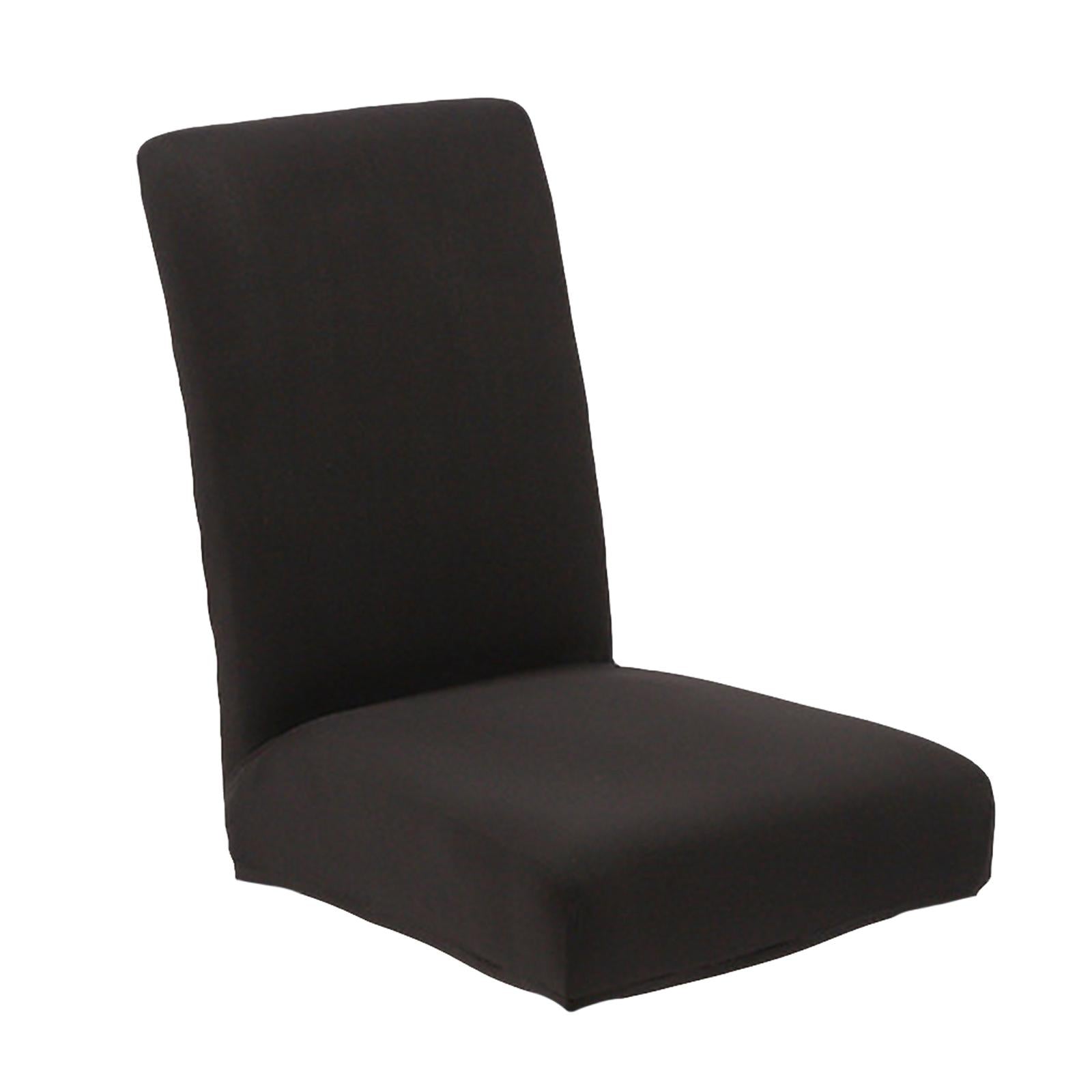Chair Cover Washable Elastic Removable Thick for Party Dining Room Ceremony Black