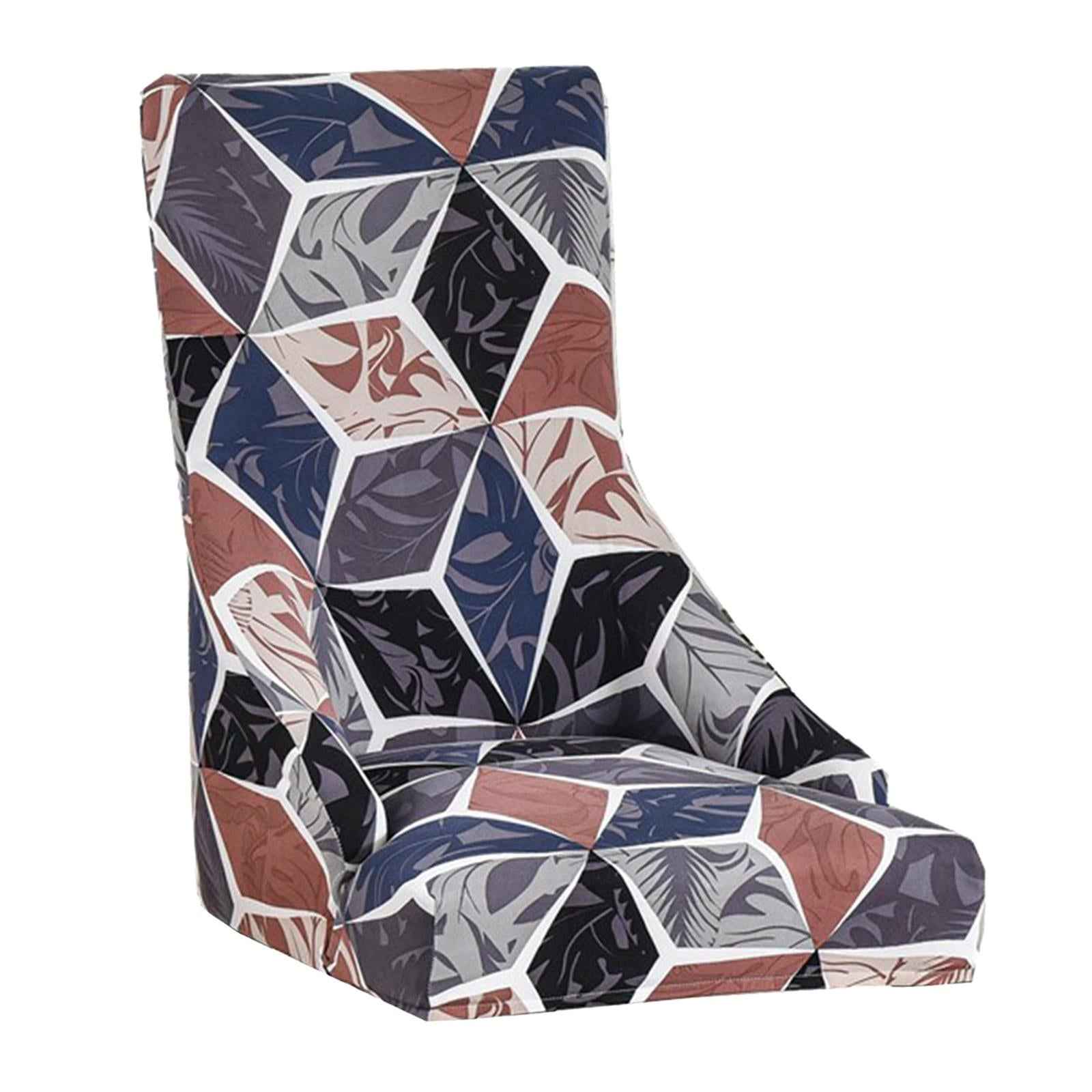 Wingback Chair Cover Stretchable Decor Dustproof for Kitchen Dining Room Lattice