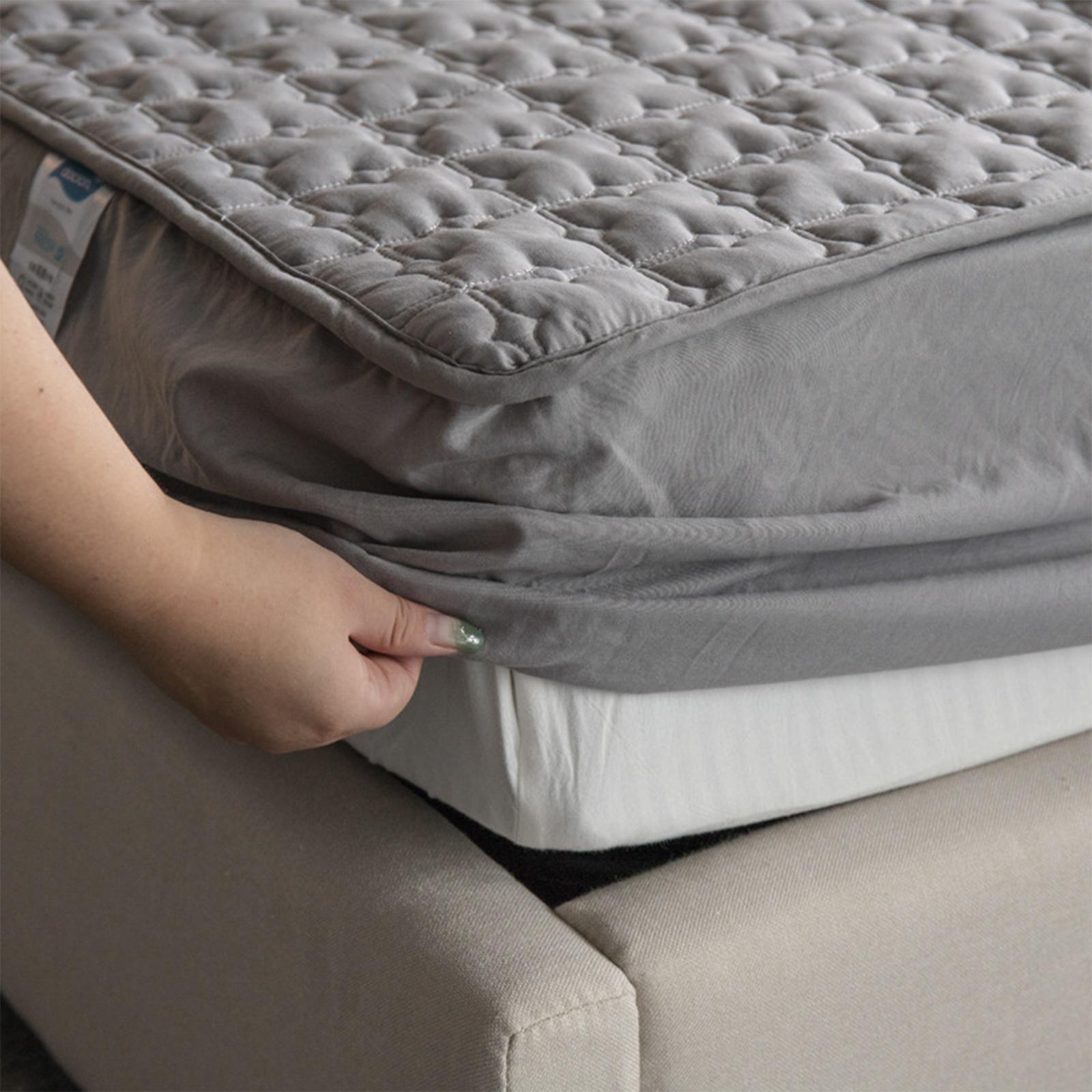 Bed Sheet Quilted Breathable Bed Protector for Living Room Hotel Bedroom 100x200cm