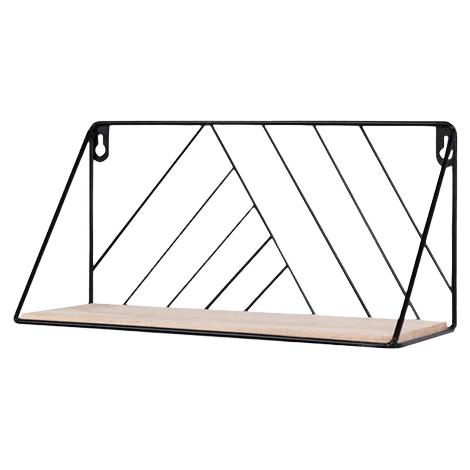 Bathroom Tower Rack Shelf Wall Mounted Kitchen Iron Storage Holder Black S
