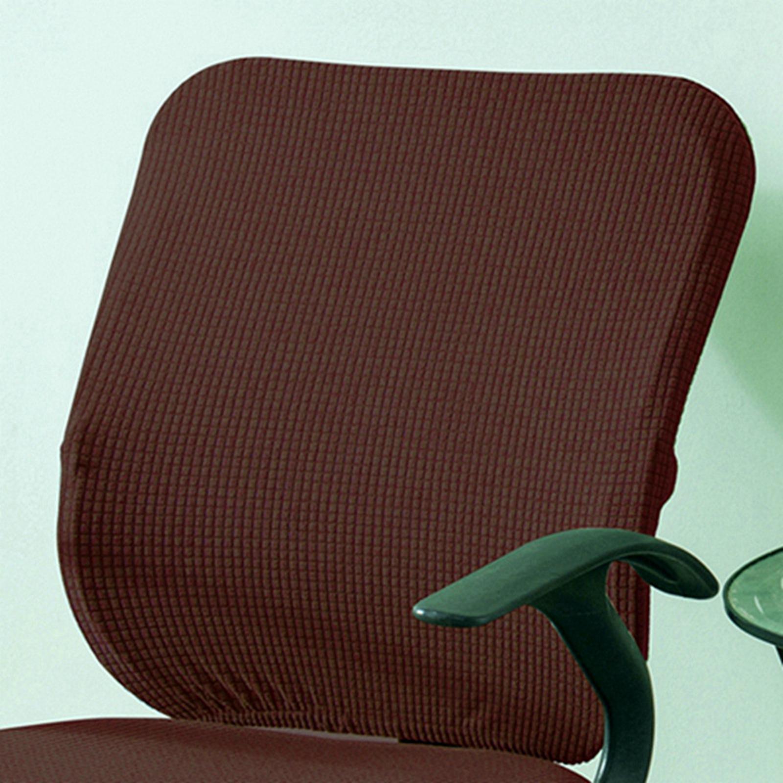 Chair Seat Slipcover Spandex Split Body Elastic Washable for Dining Room Brown