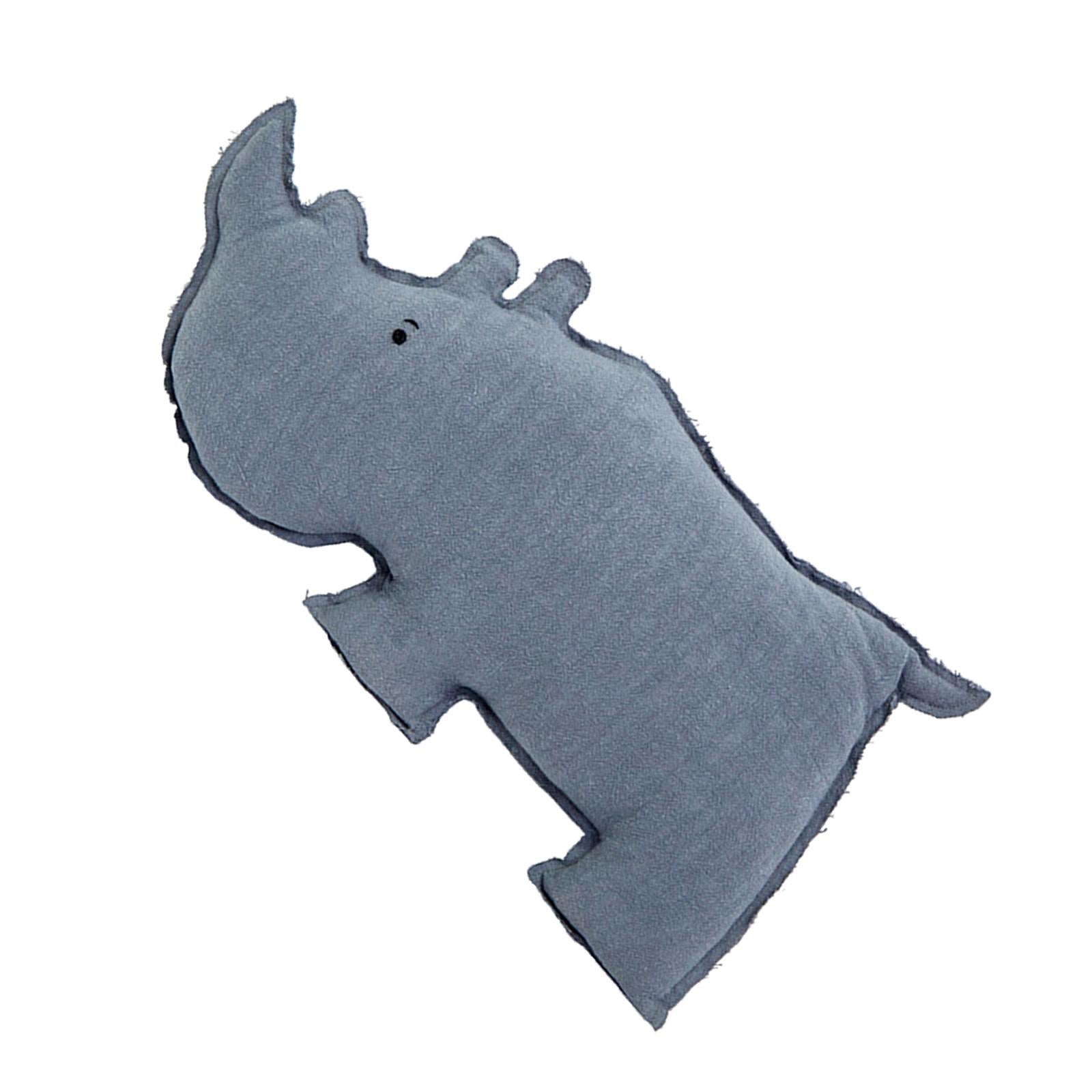 Cartoon Animal Pillow Throw Pillow Soft Stuffed Toys for Home Sofa Rhino
