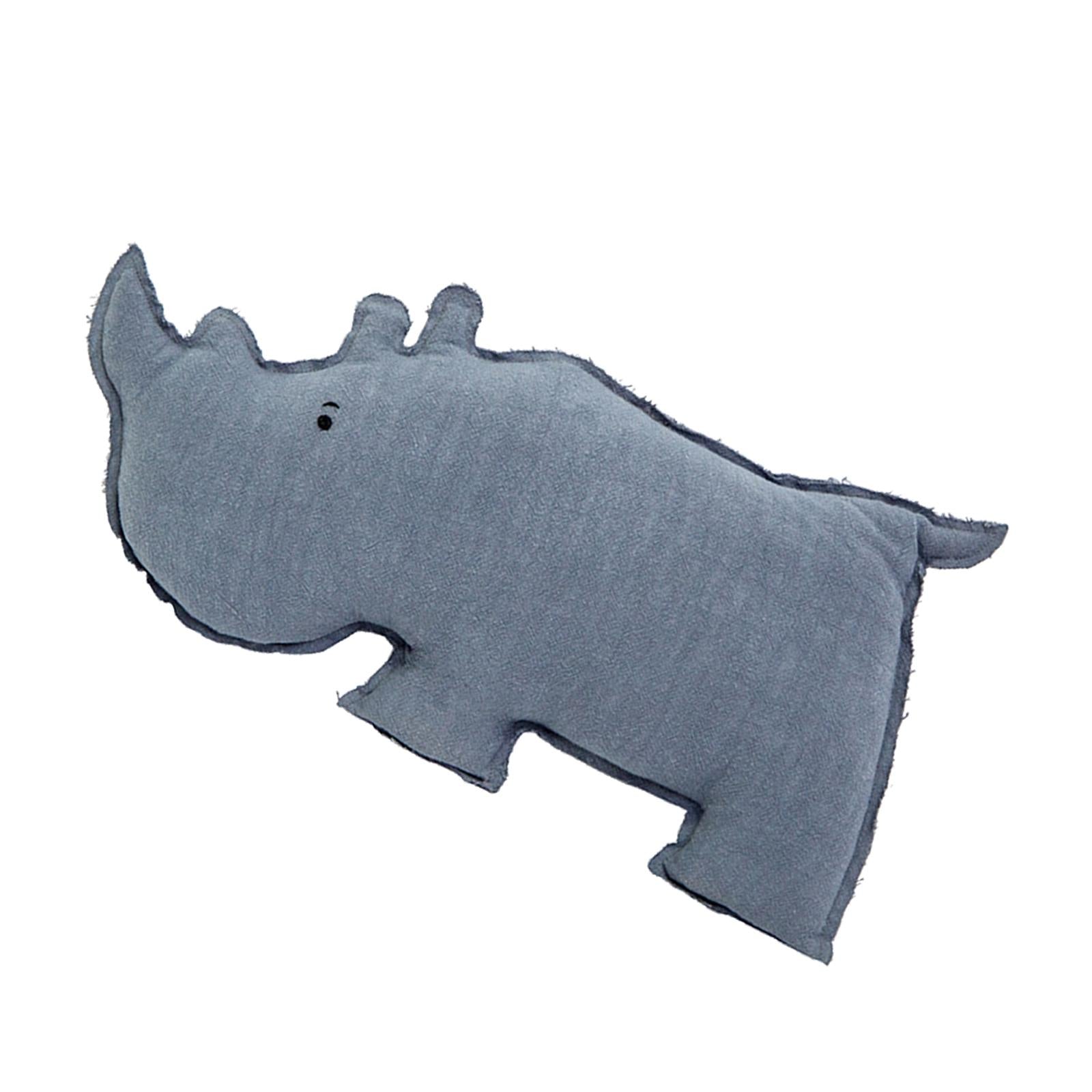 Cartoon Animal Pillow Throw Pillow Soft Stuffed Toys for Home Sofa Rhino