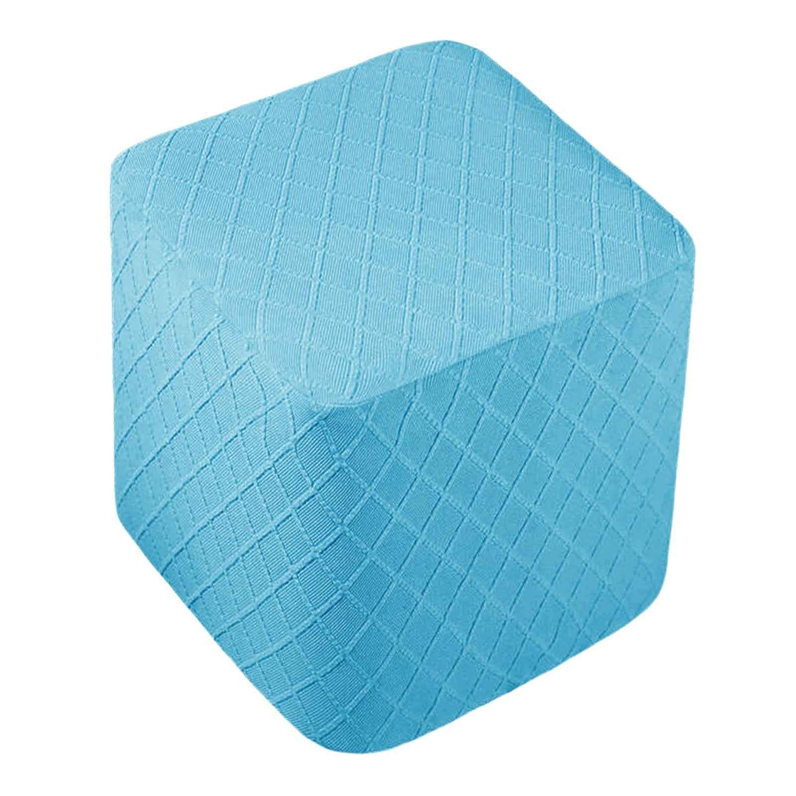 Foot Rest Stool Covers Stool Protector with Elastic Bottom for Living Room Blue