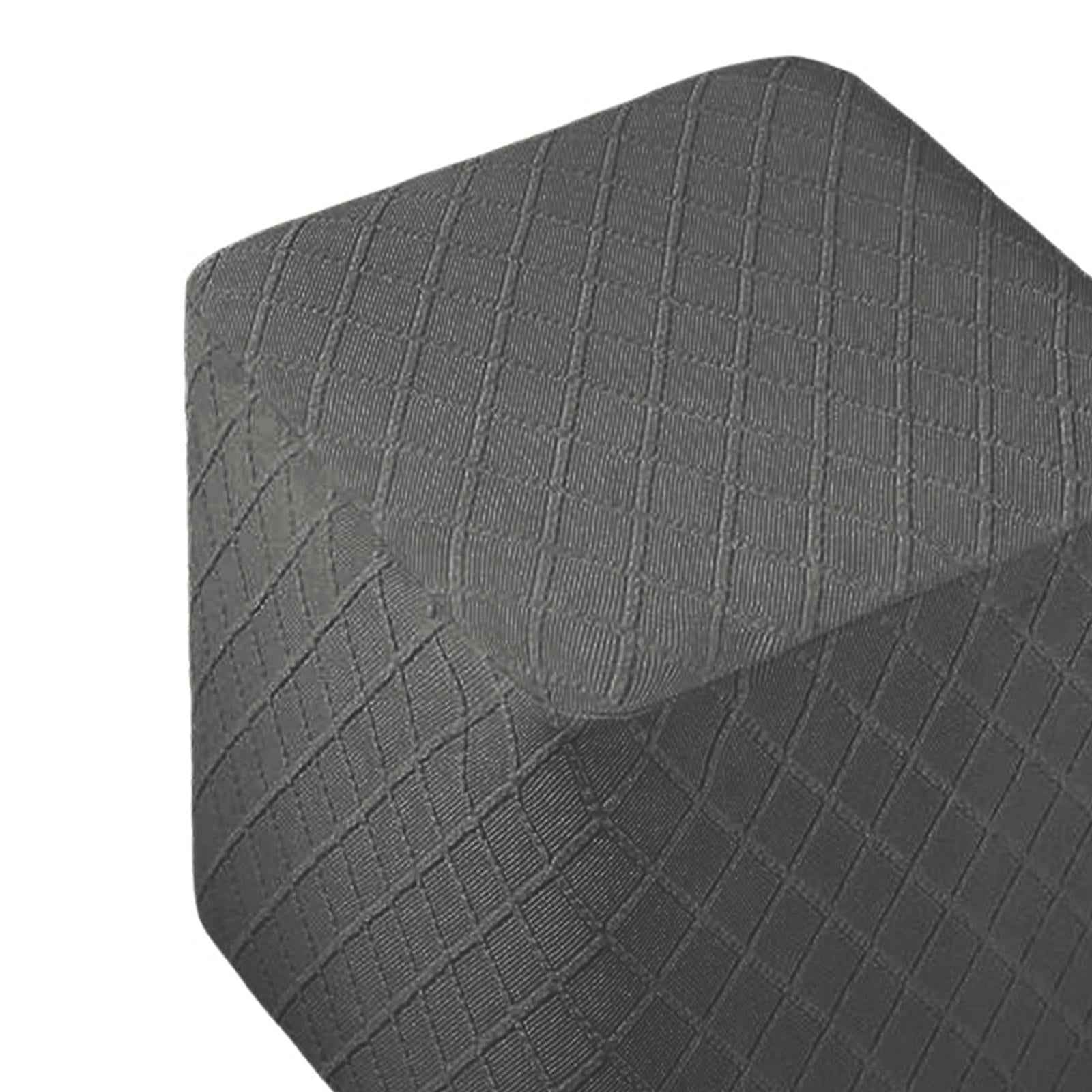 Foot Rest Stool Covers Stool Protector with Elastic Bottom for Living Room Dark Gray