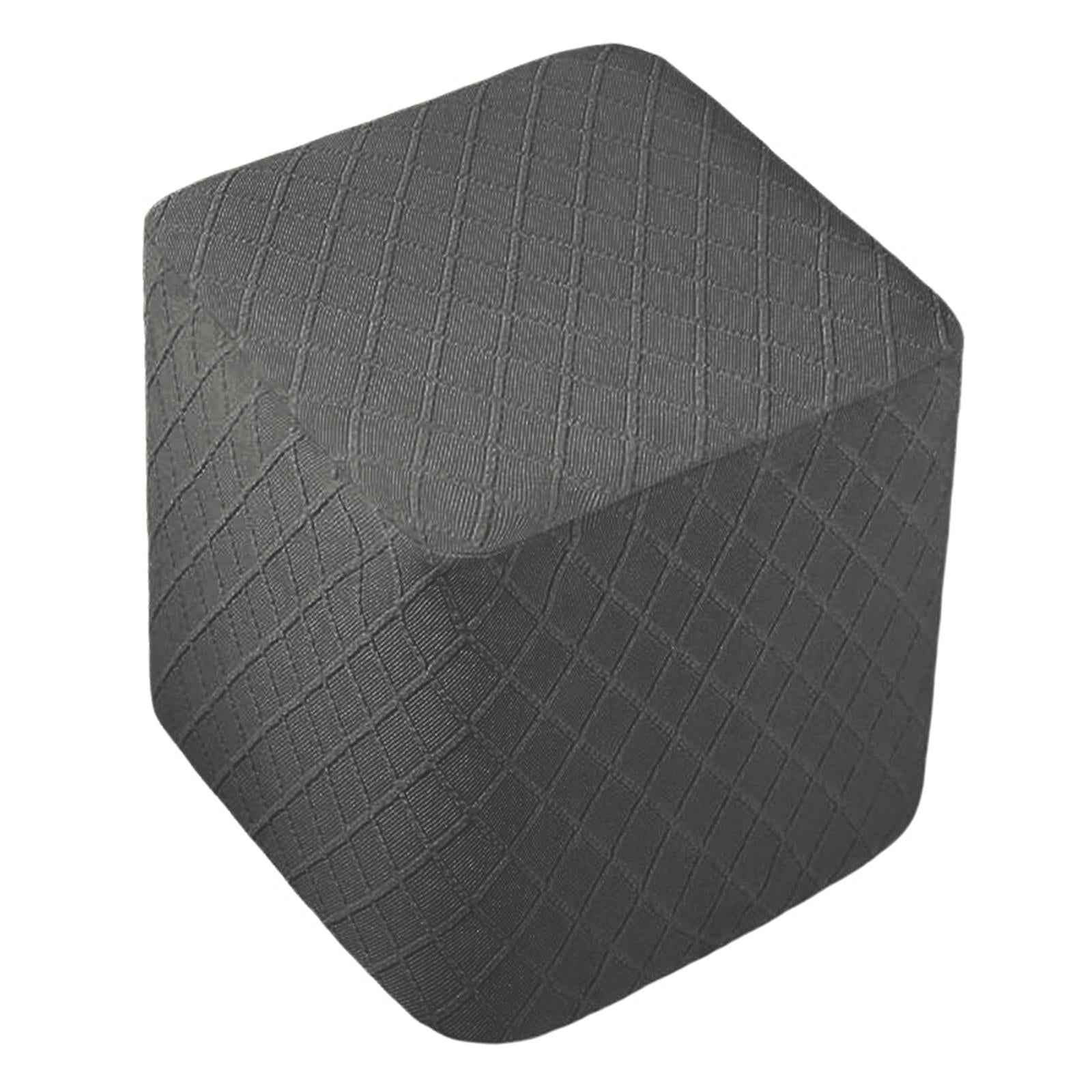 Foot Rest Stool Covers Stool Protector with Elastic Bottom for Living Room Dark Gray