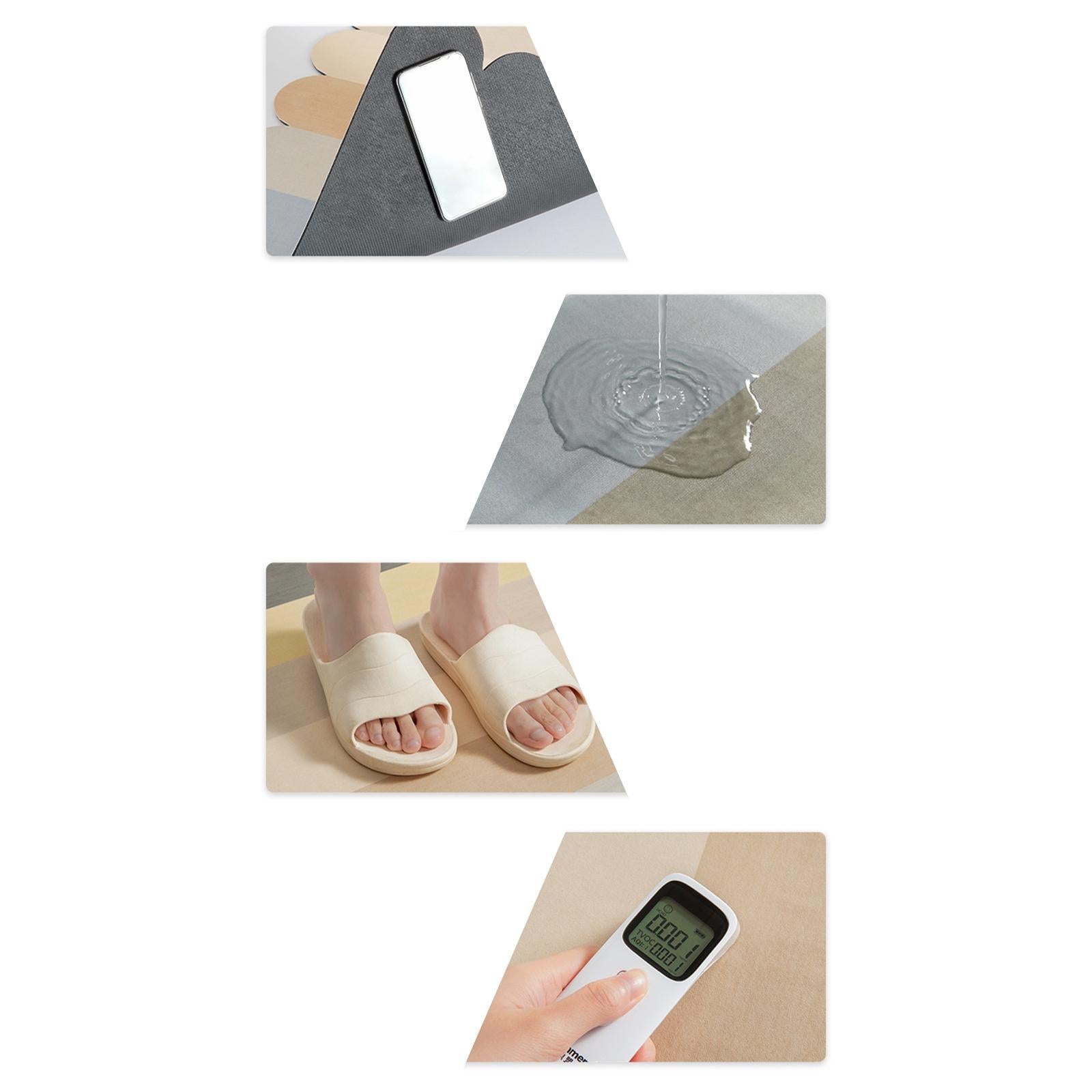 Diatom Mud Soft Bathroom Rug Comfortable for Bath Mat 50x80cm Washable Green Yellow