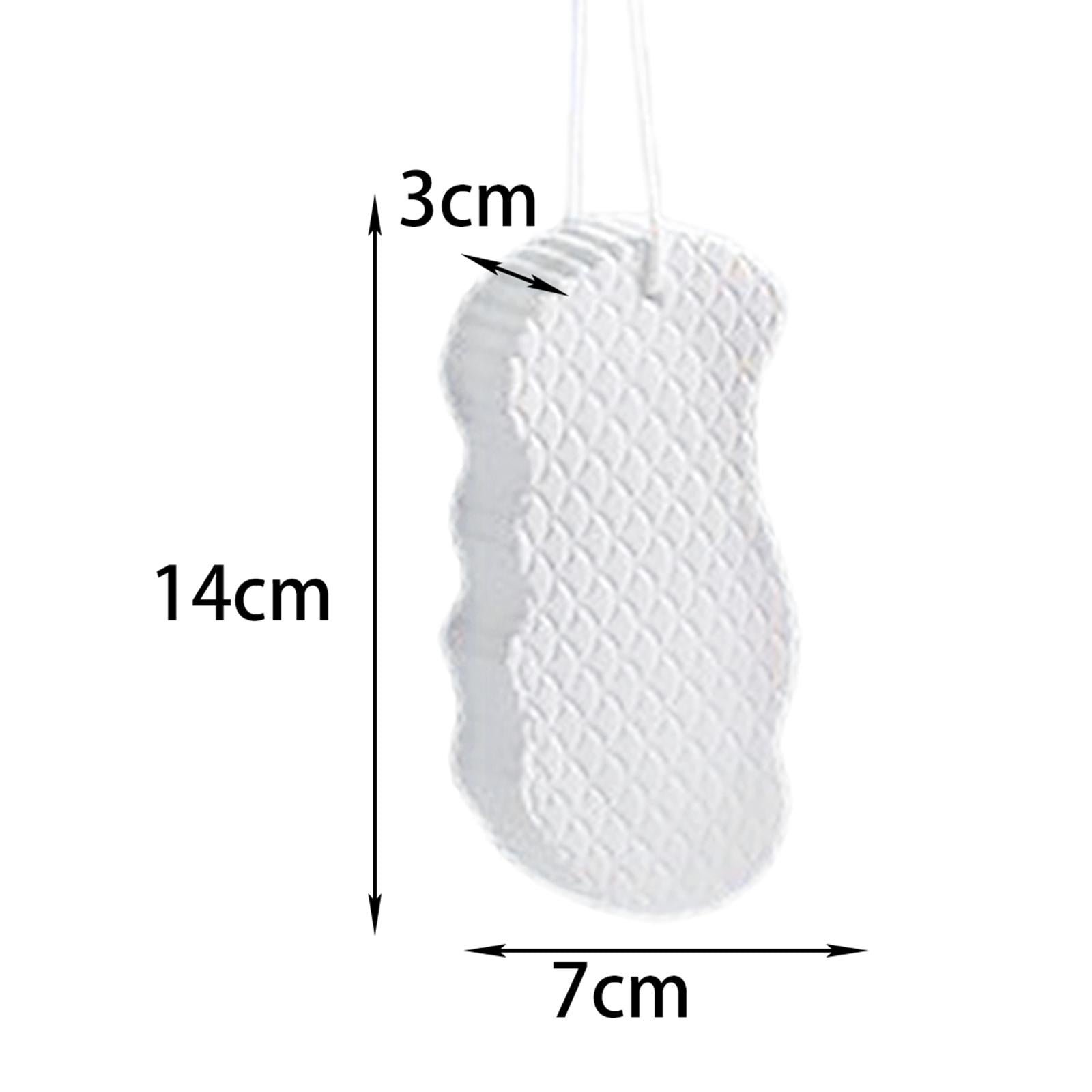 4xExfoliating Bath Sponge SPA Scrub Exfoliating Reusable for Baby Adults White