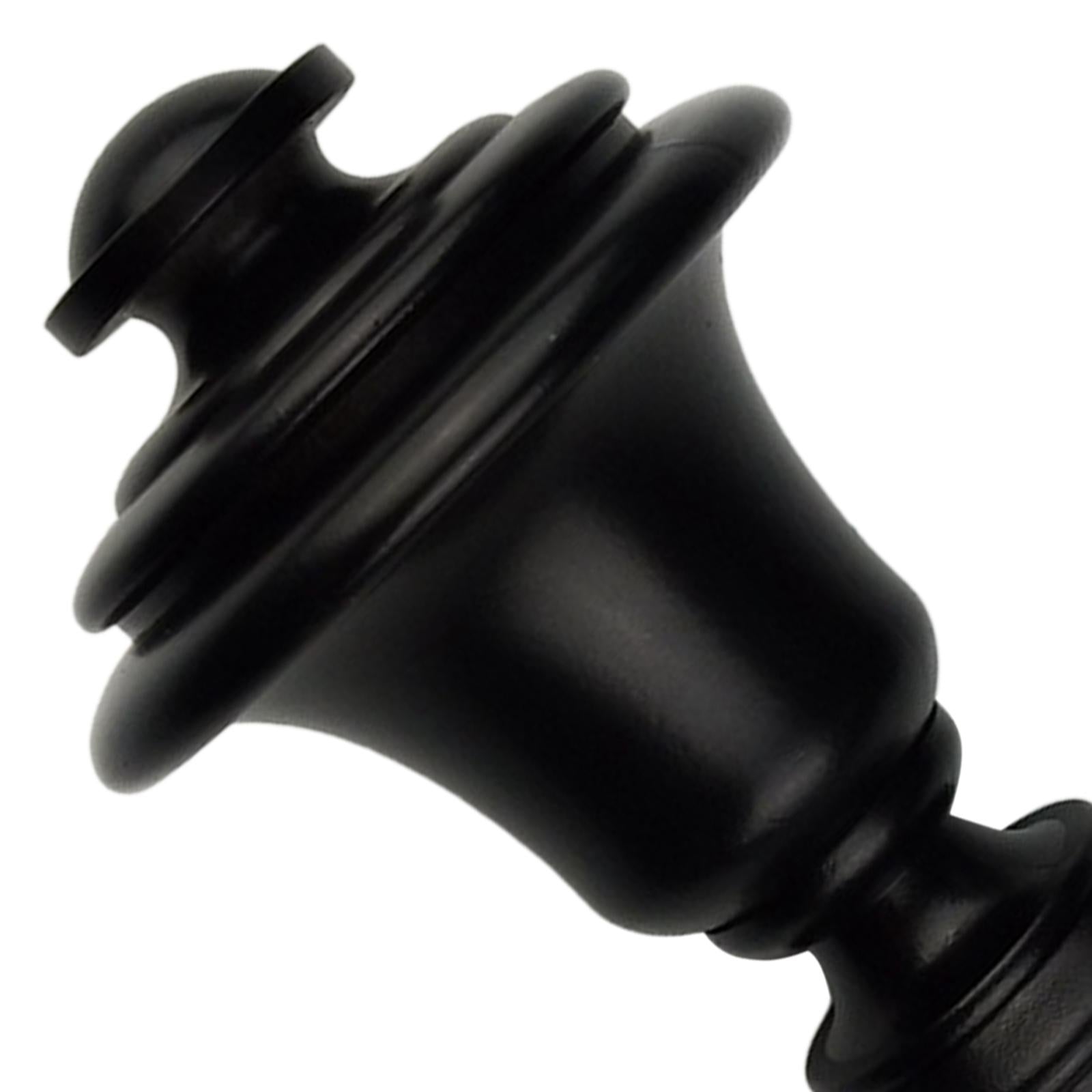 2 Pieces Curtain Rod Finials 3/4 inch Replacement for Room Living Room Black