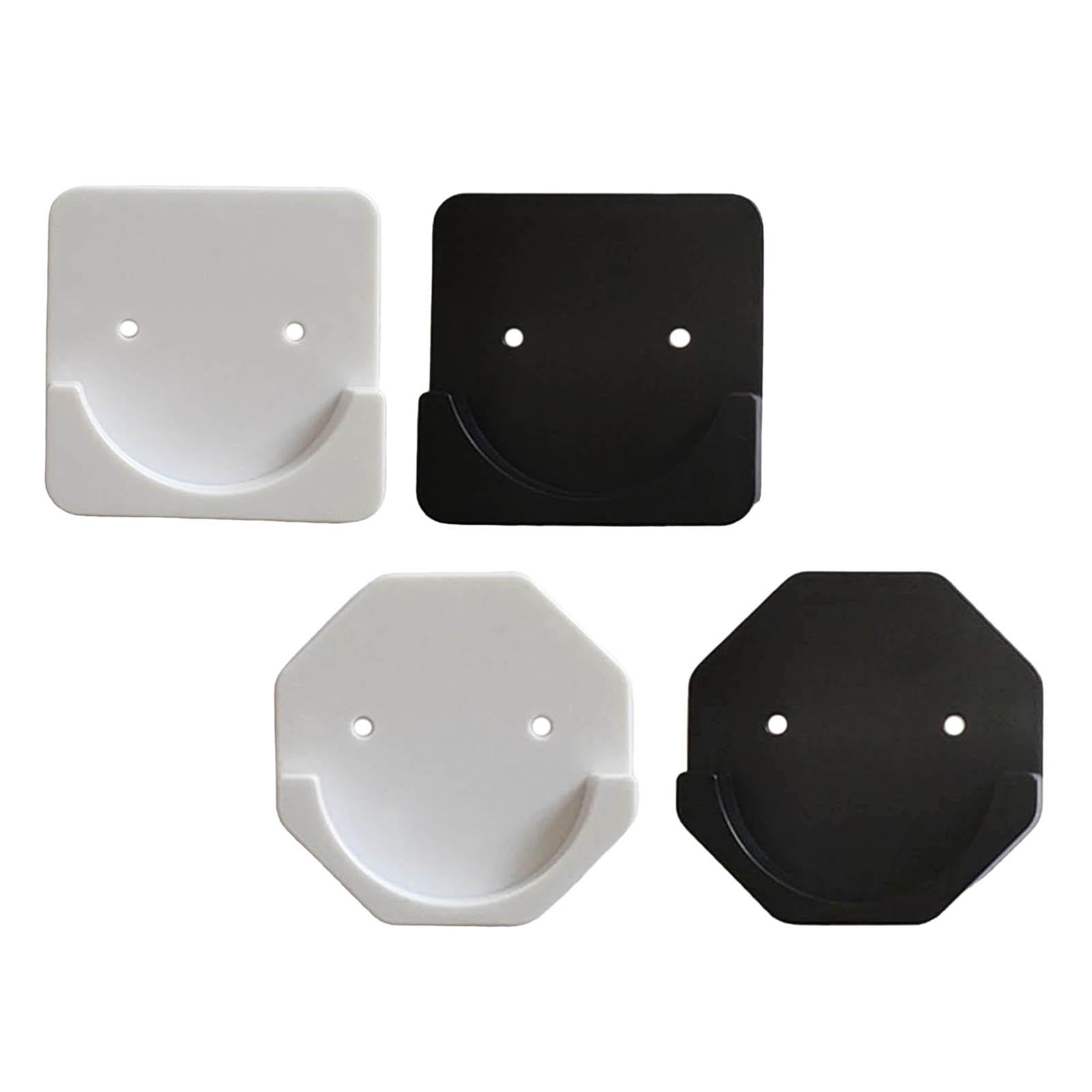 3xAdhesive Shower Curtain Rod Holder for Home Closet Hotel Square White