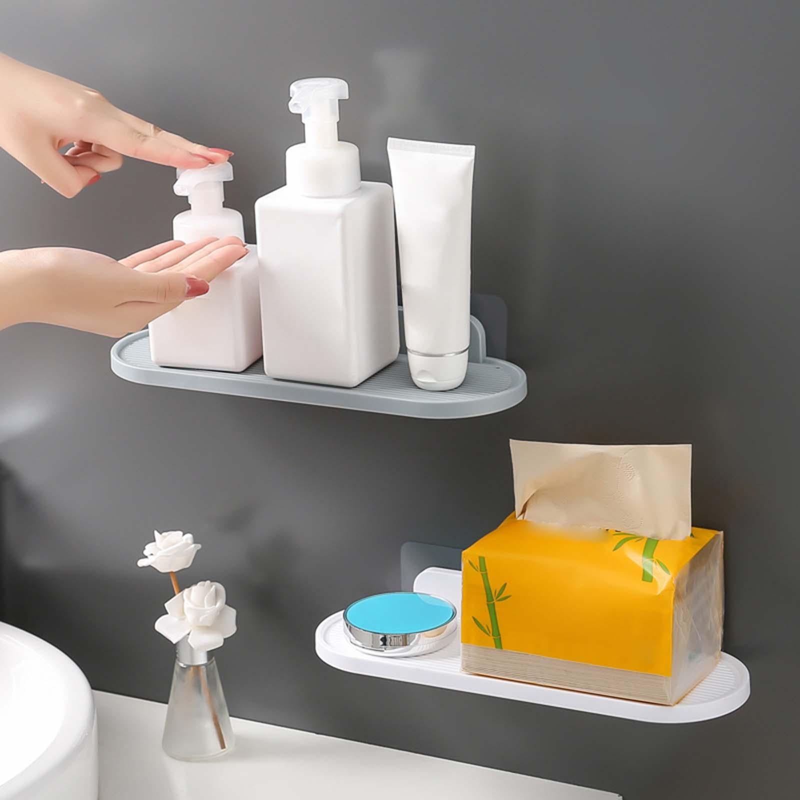 2xFloating Wall Shelves Kitchen Wall Spice Jar Shelves for Hotel Living Room White