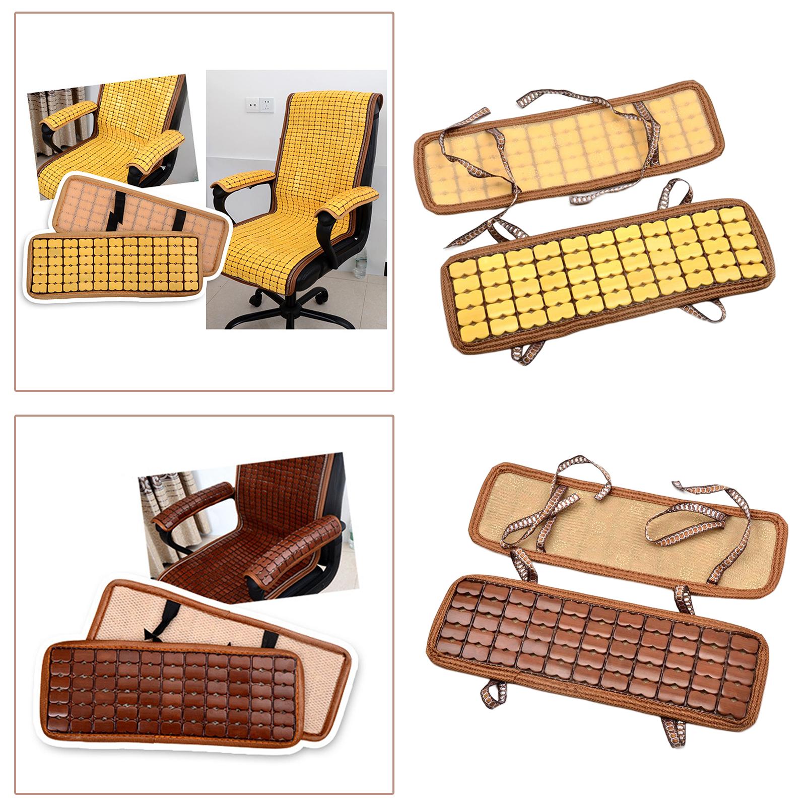 2 Pieces Chair Armrest Cushion Summer Comfortable for Gaming Chair Car Brown