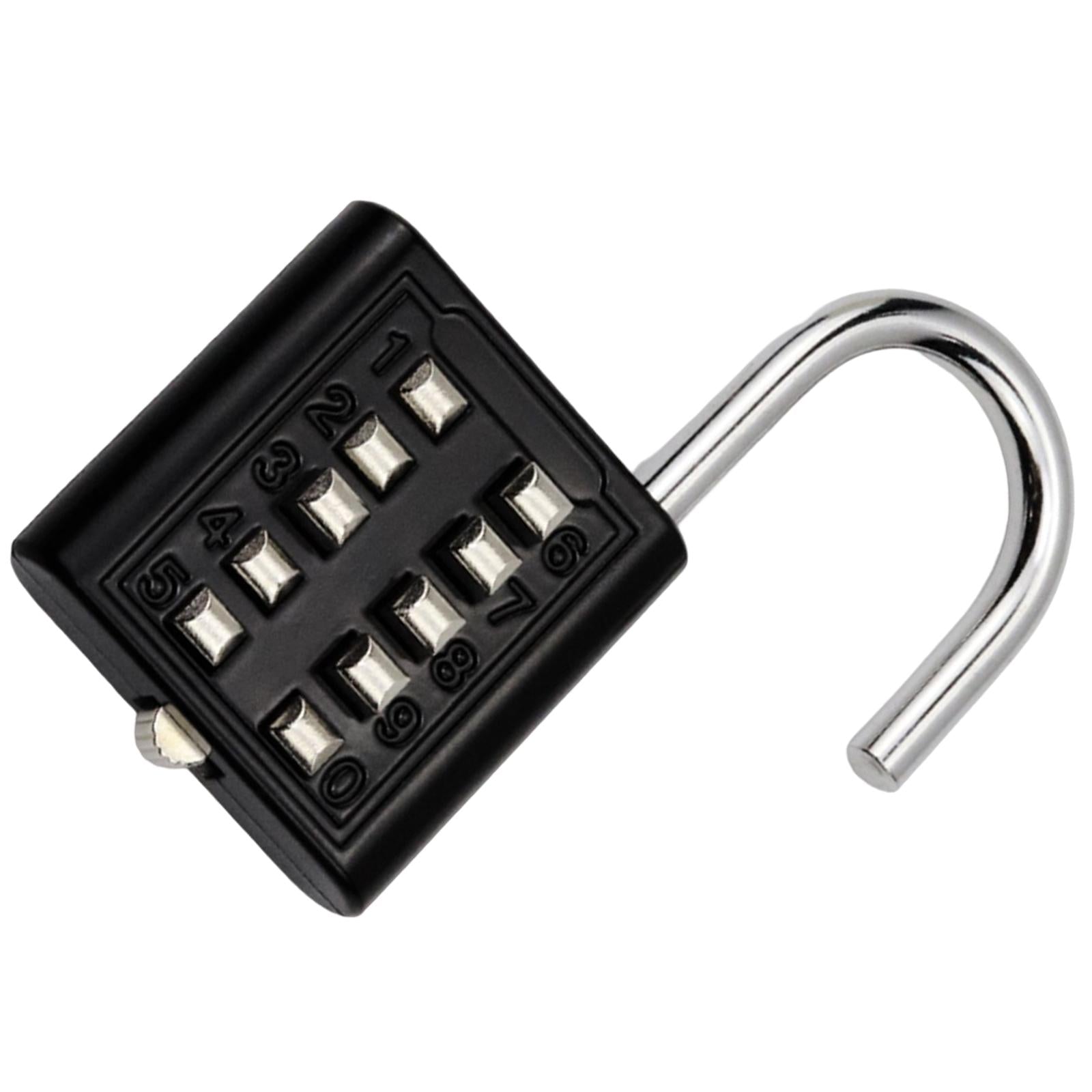 10 Digit Combination Padlock Lengthened Shackle locks for Cabinet Gate Fence Black