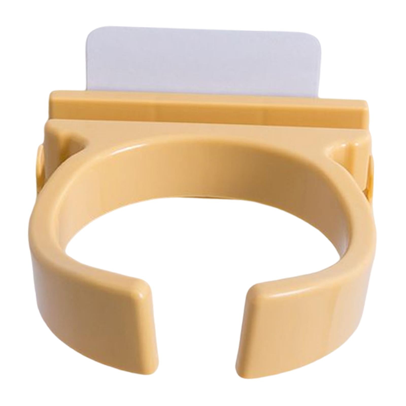 2xBlow Dryer Holder Self Adhesive ABS Organizer for Washroom Dormitory Bedroom Yellow