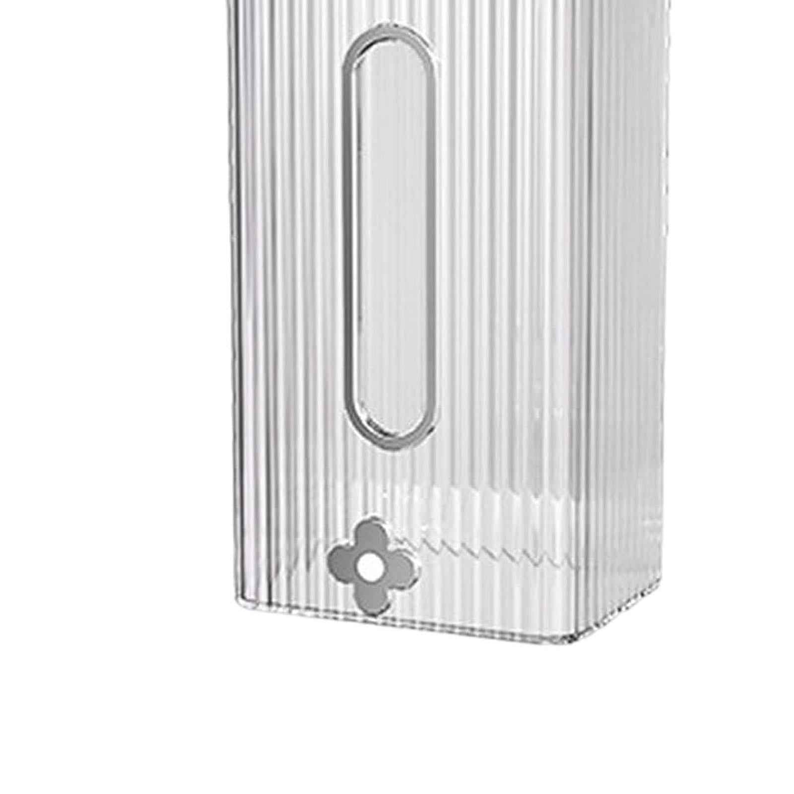 Tissue Box Holder with Cover Self Adhesive Modern for Desktop Home Office Clear and Silver