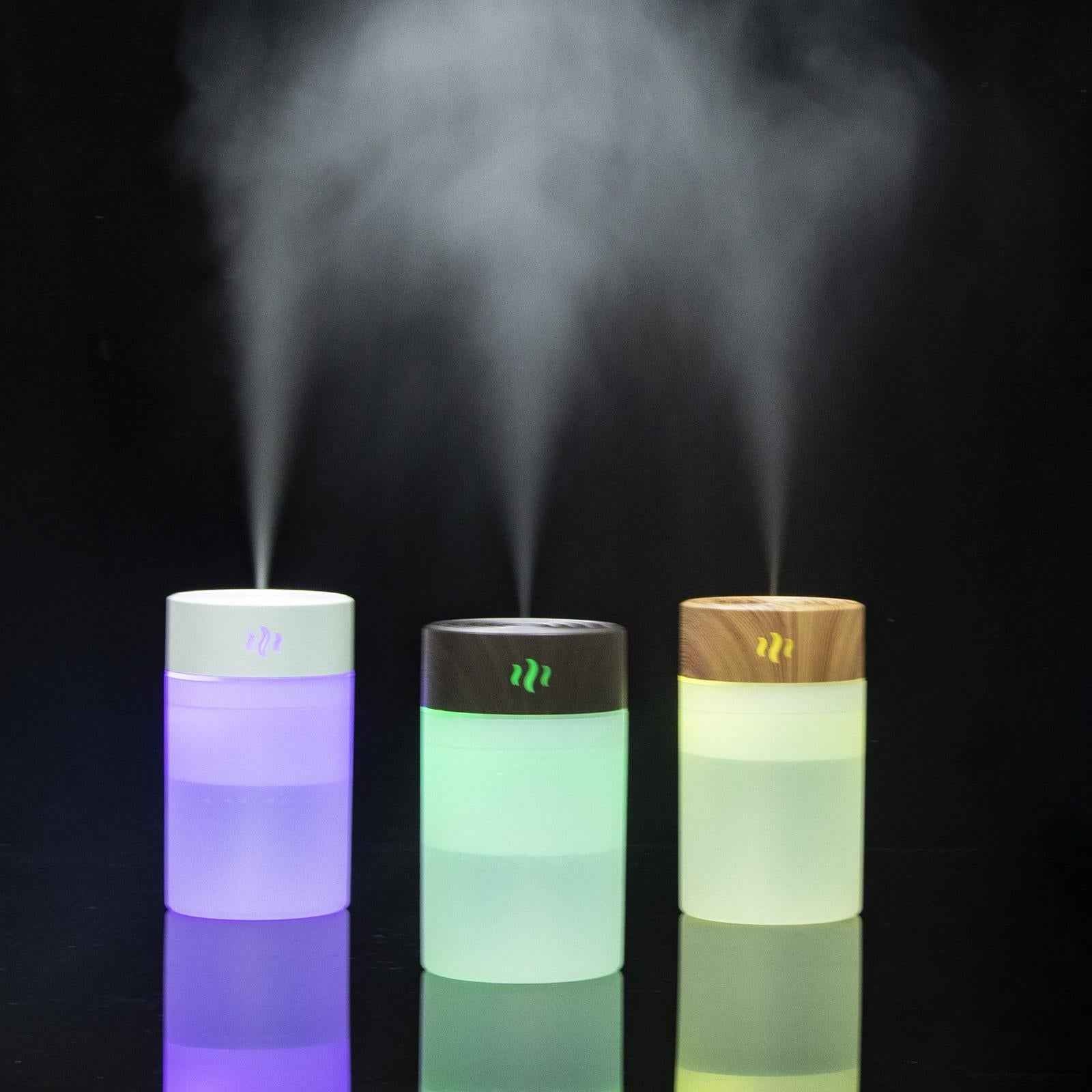 Mini Air Humidifier Car with Night light Electric Silent Office Bedroom White