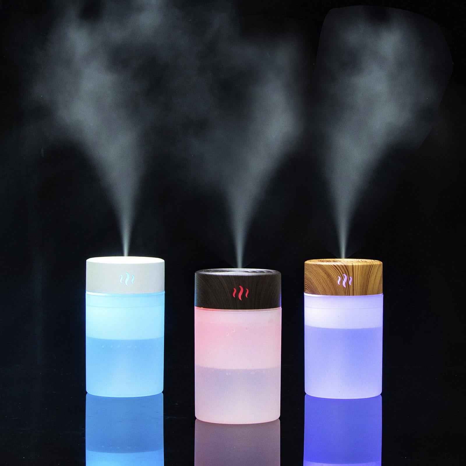 Mini Air Humidifier Car with Night light Electric Silent Office Bedroom White
