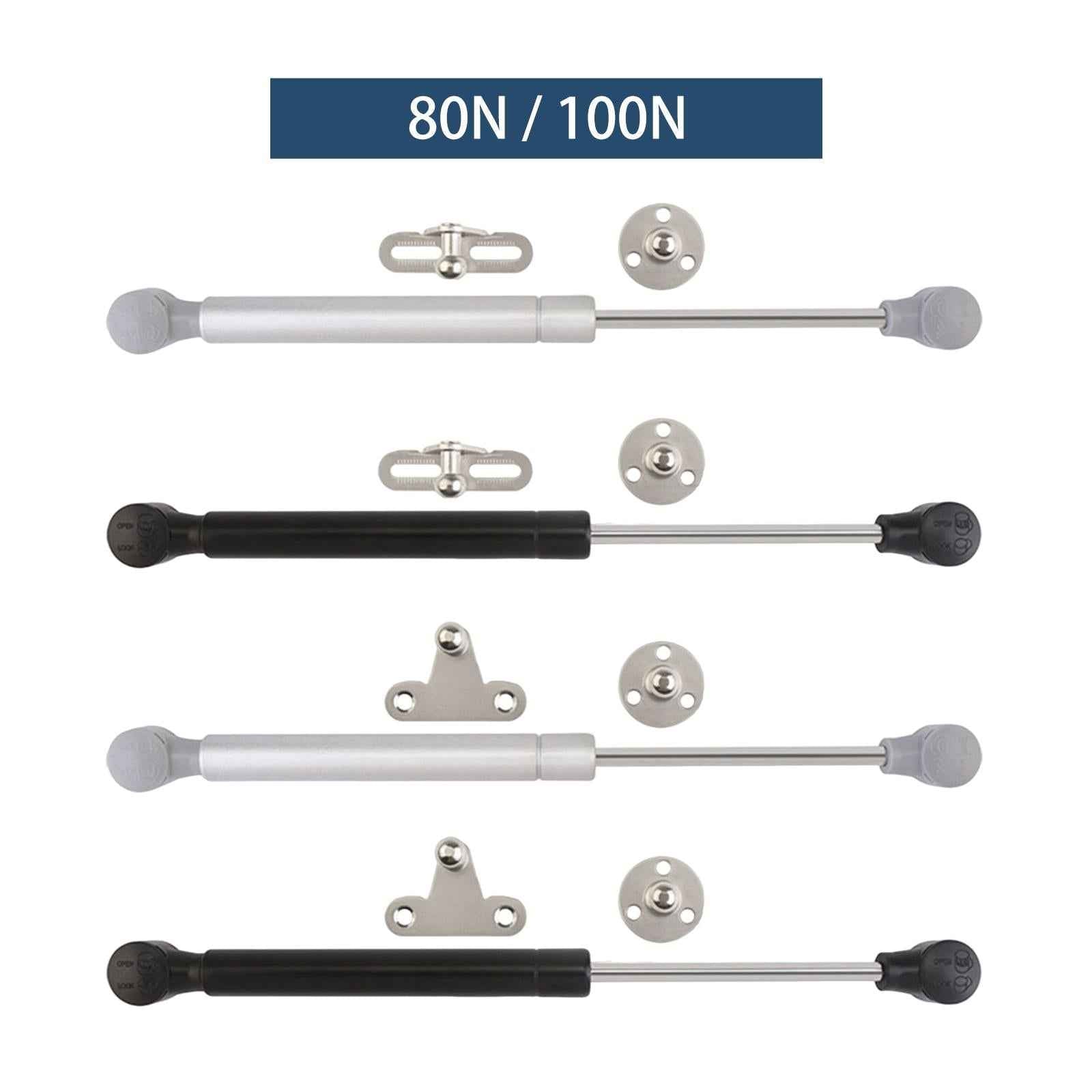 Gas Spring Lift Support Struts Universal for Toy Box Wardrobe Cabinet Door wood Argent 80N