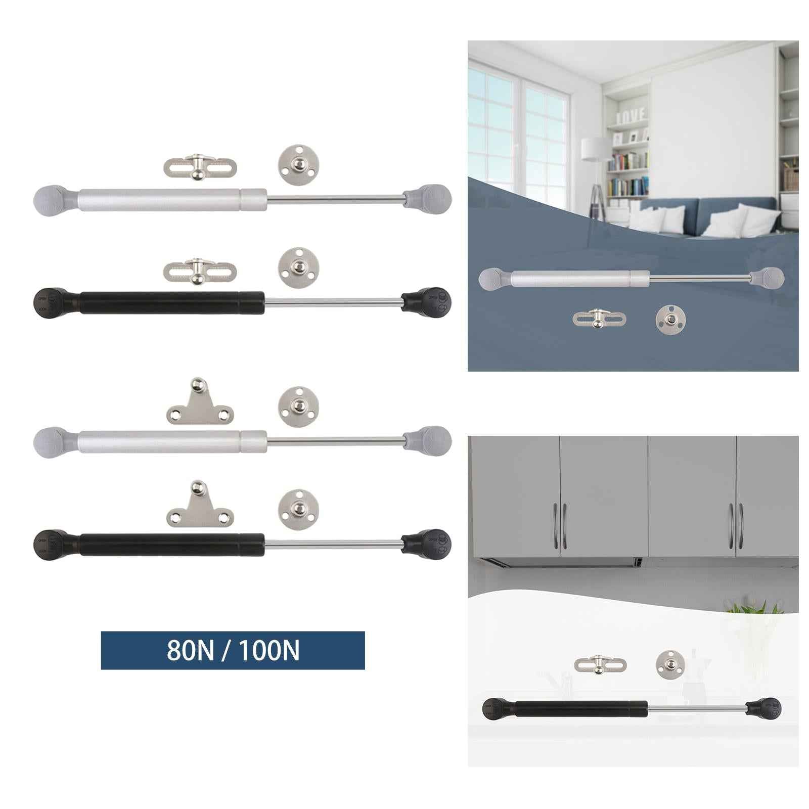 Gas Spring Lift Support Struts Universal for Toy Box Wardrobe Cabinet Door wood Argent 80N