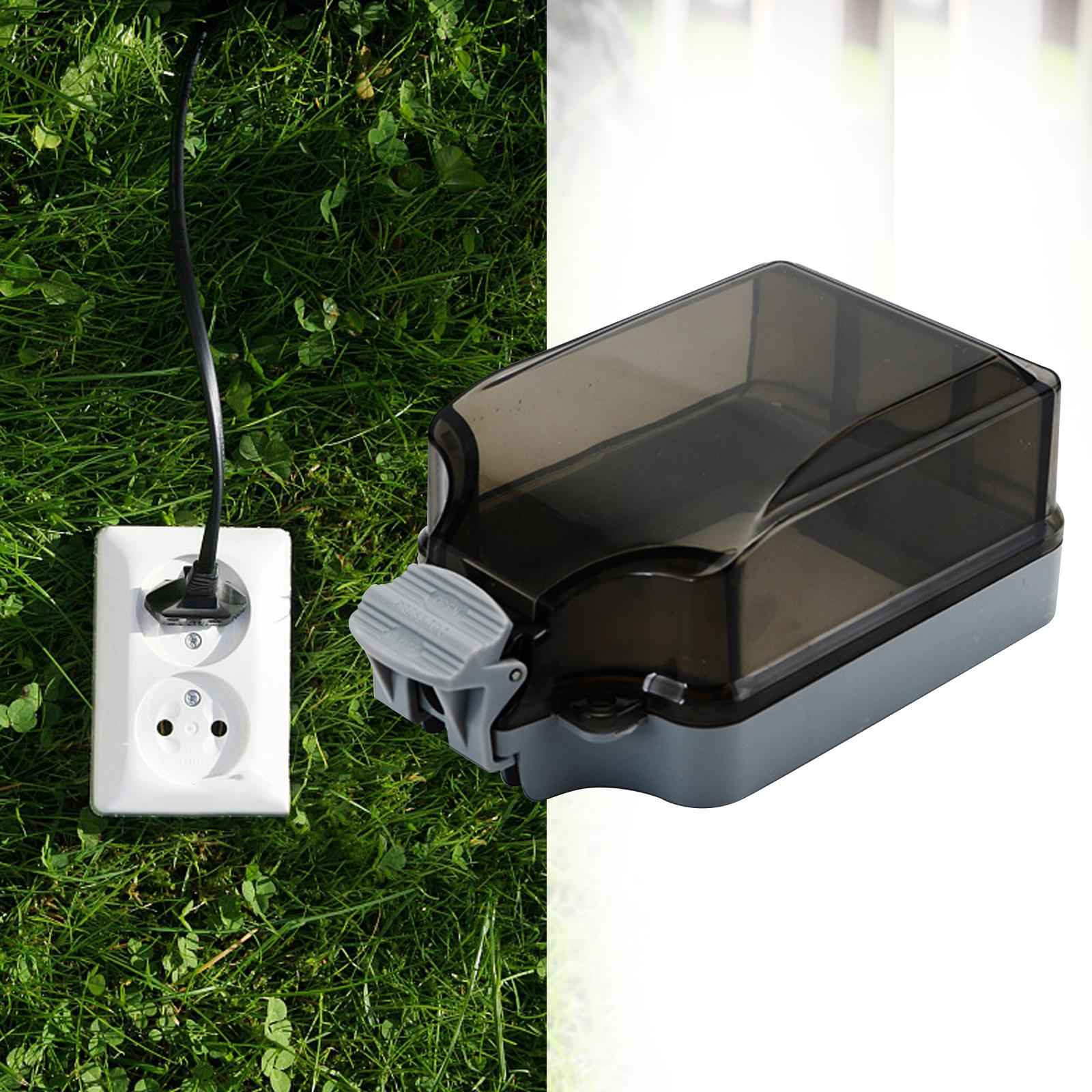 Switch Cover Protector IP66 Case Wall Panel Box for Balconies Yards Bathroom transparent black