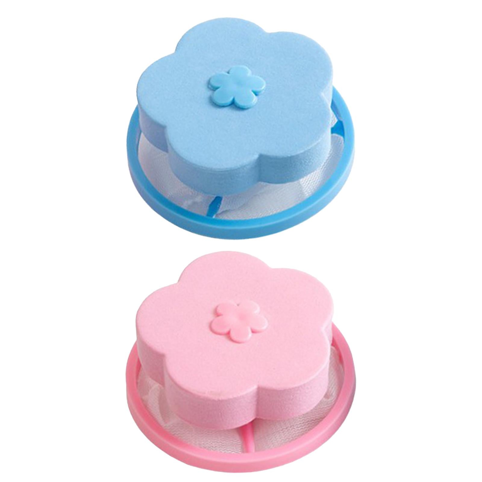 5xFloating Hair Filtering Mesh Washer Hair Catchers for Laundry Washing Machine Blue