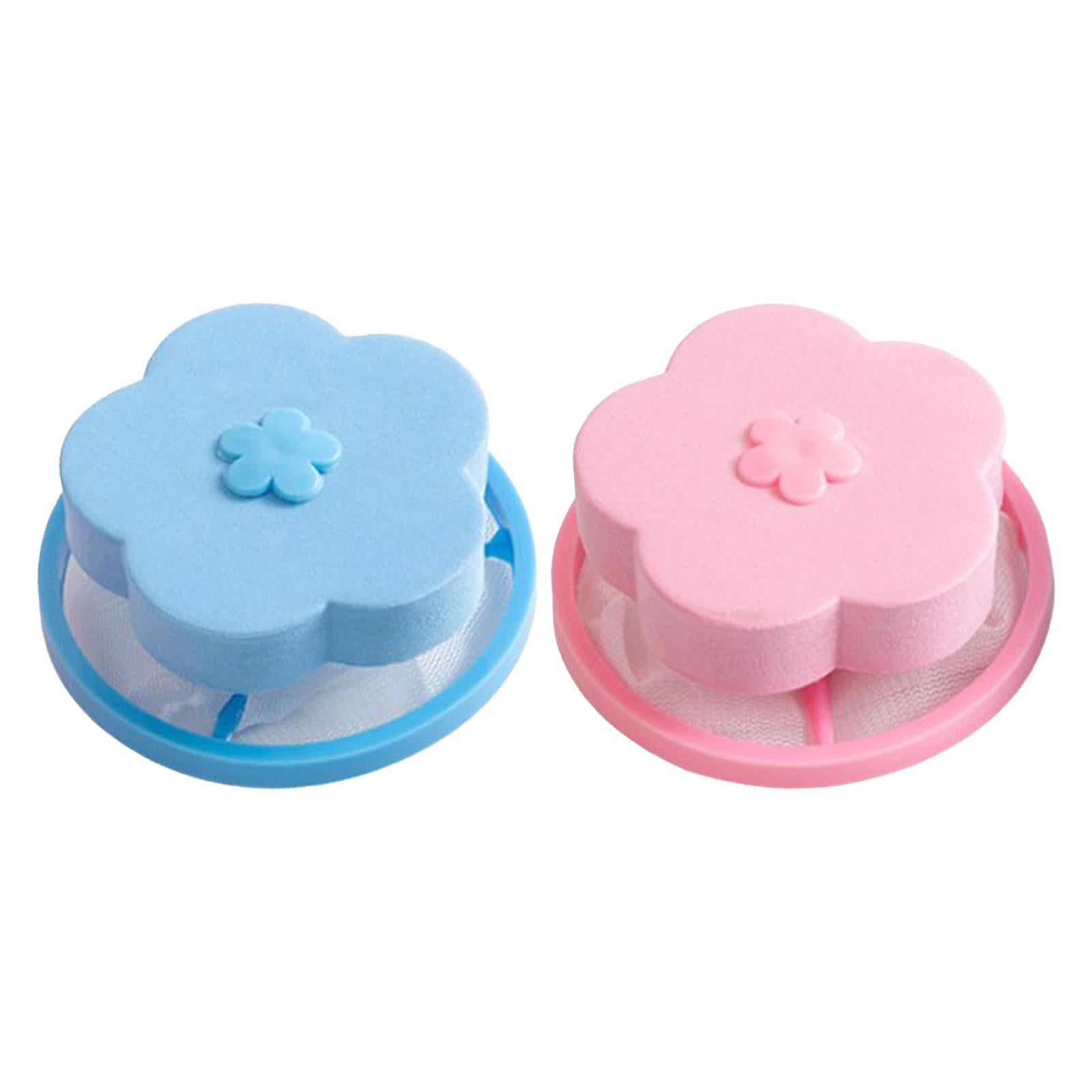 6xFloating Hair Filtering Mesh Washer Hair Catchers for Laundry Washing Machine Blue