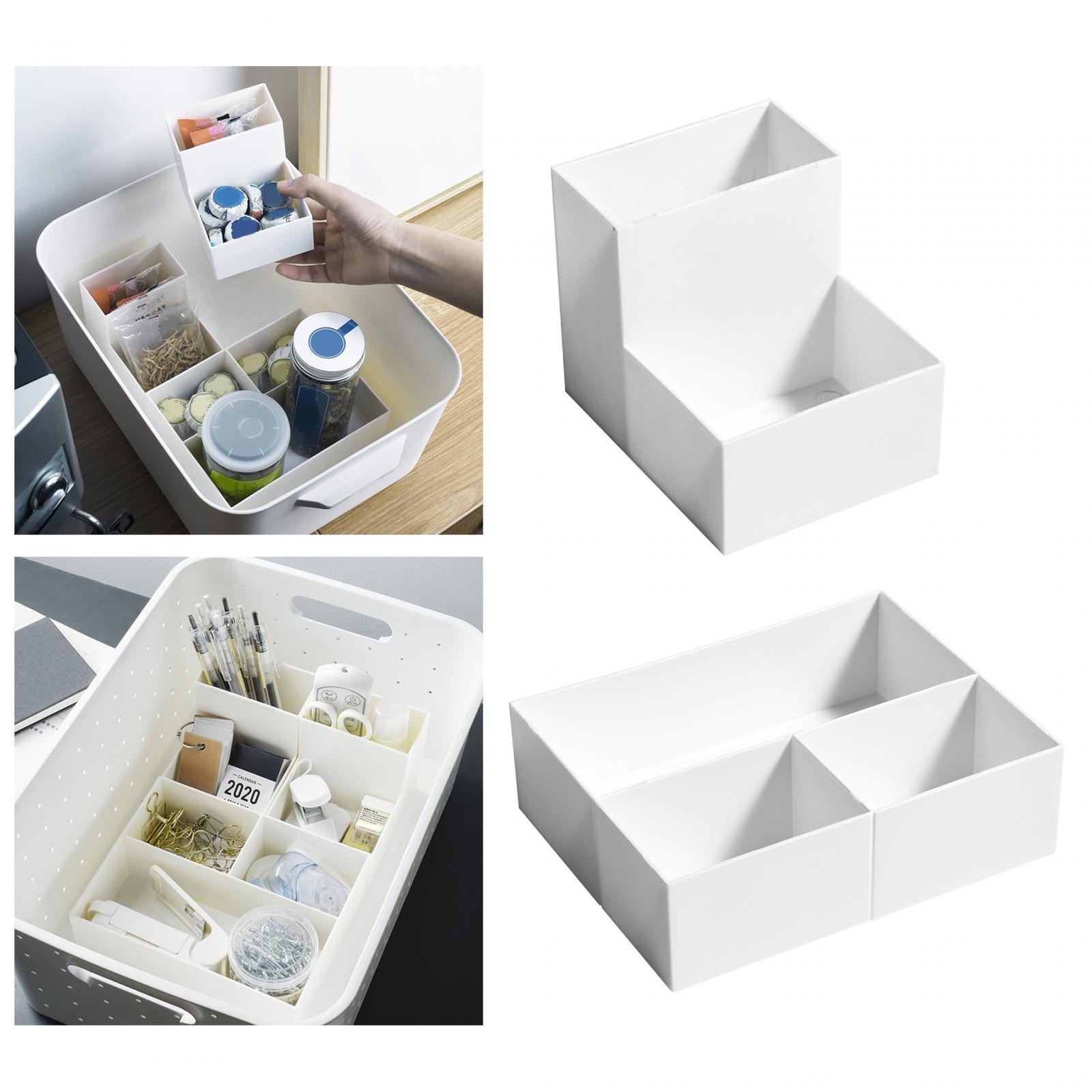 6xTea Milk Bags Storage Holder Desktop Organizer for Kitchen Countertop Office 2 Grids