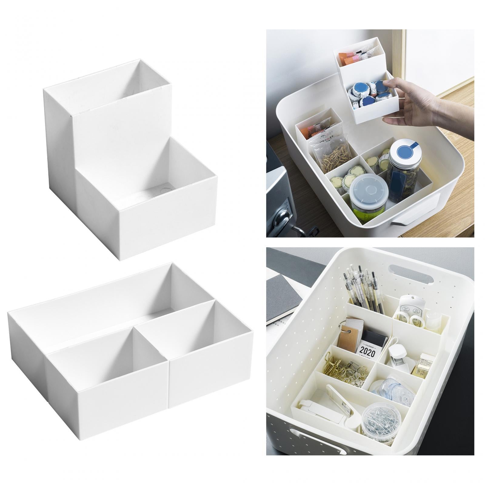 6xTea Milk Bags Storage Holder Desktop Organizer for Kitchen Countertop Office 2 Grids