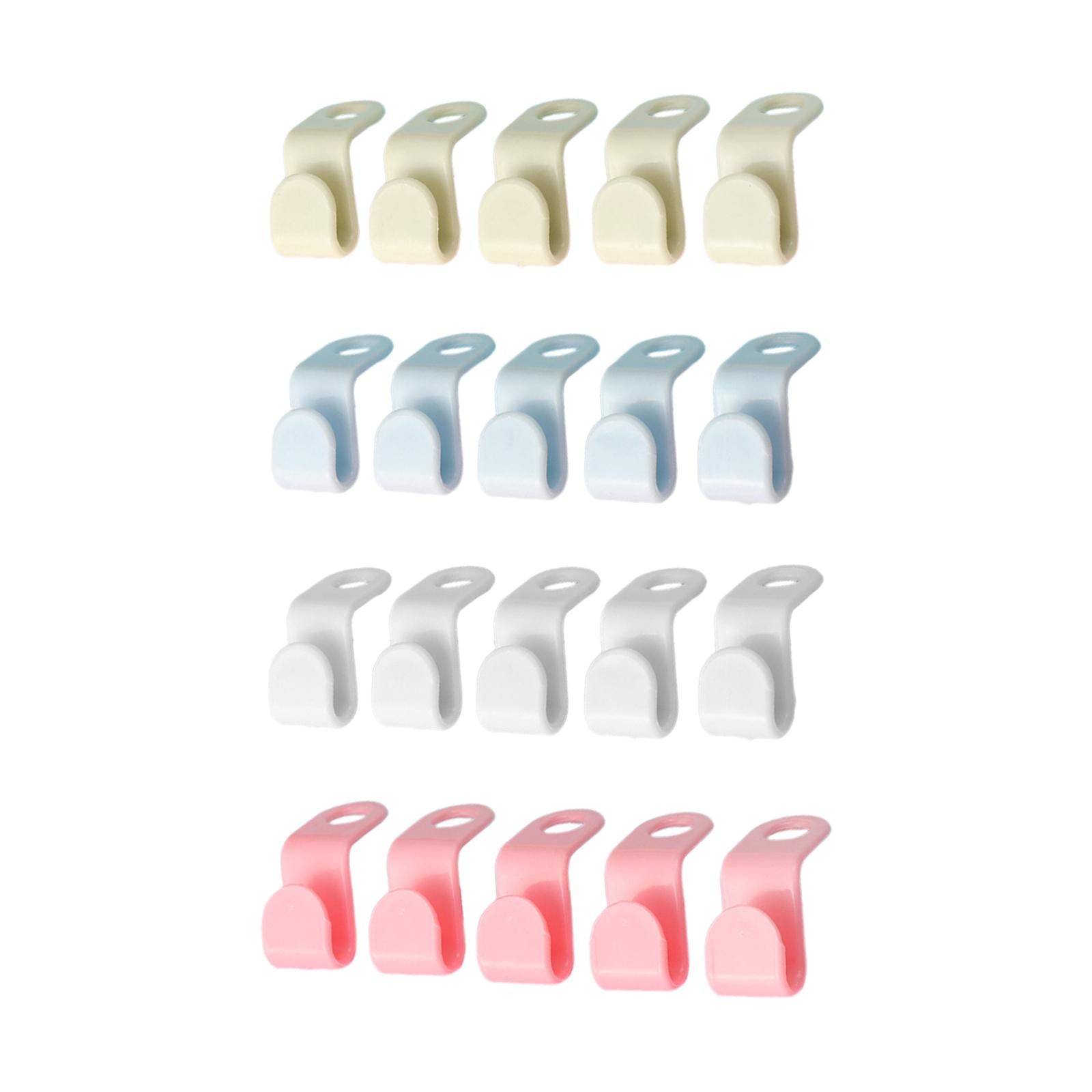 3x5Pcs Clothes Hanger Connector Durable Hanger Clips for Scarves Shirt Jackets green