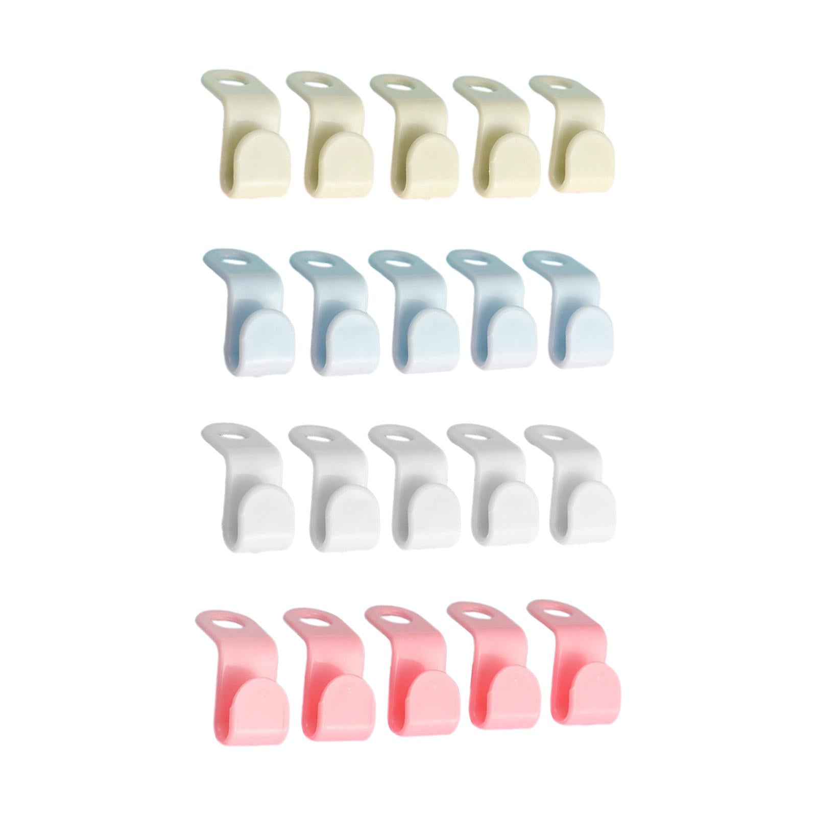 3x5Pcs Clothes Hanger Connector Durable Hanger Clips for Scarves Shirt Jackets green