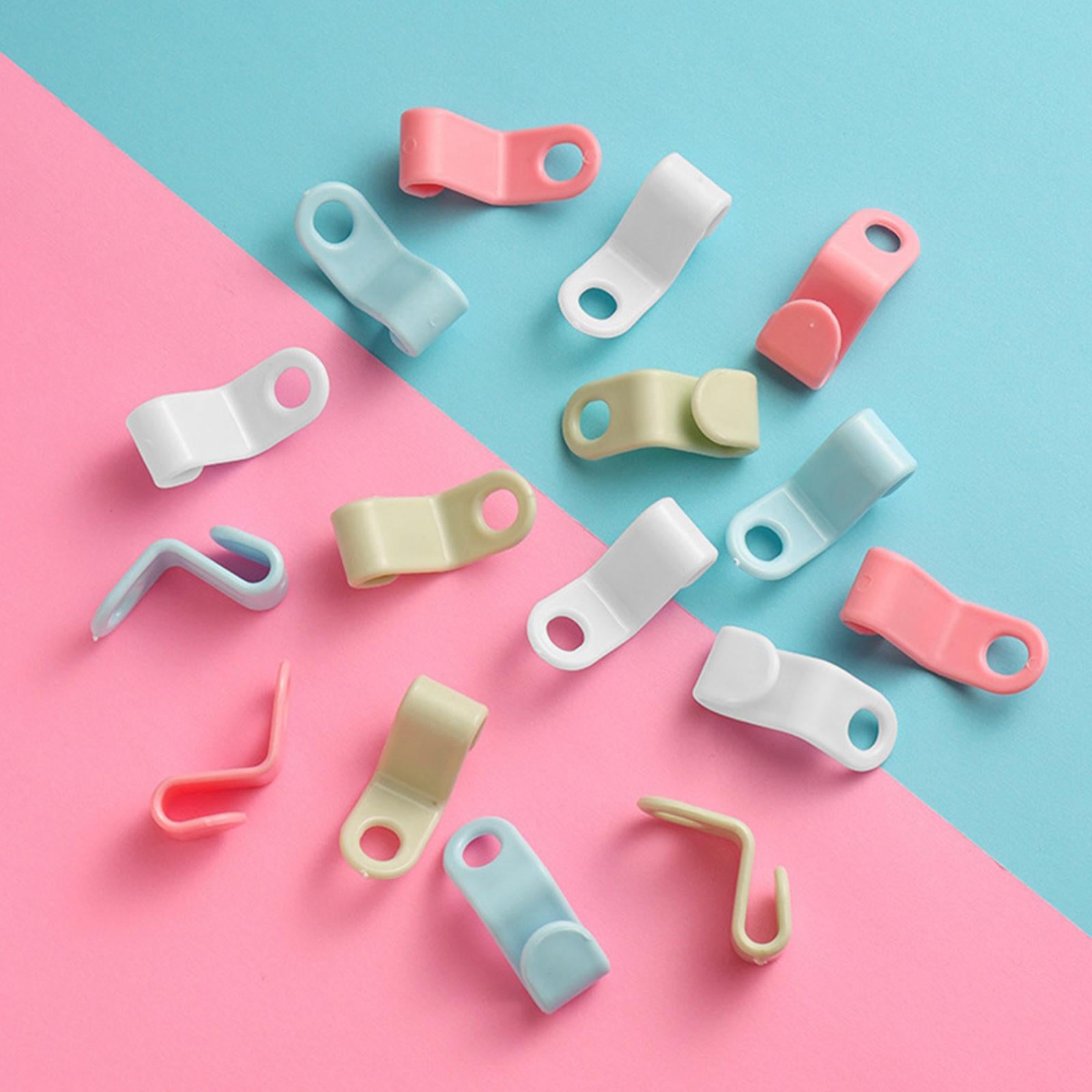 3x5Pcs Clothes Hanger Connector Durable Hanger Clips for Scarves Shirt Jackets green