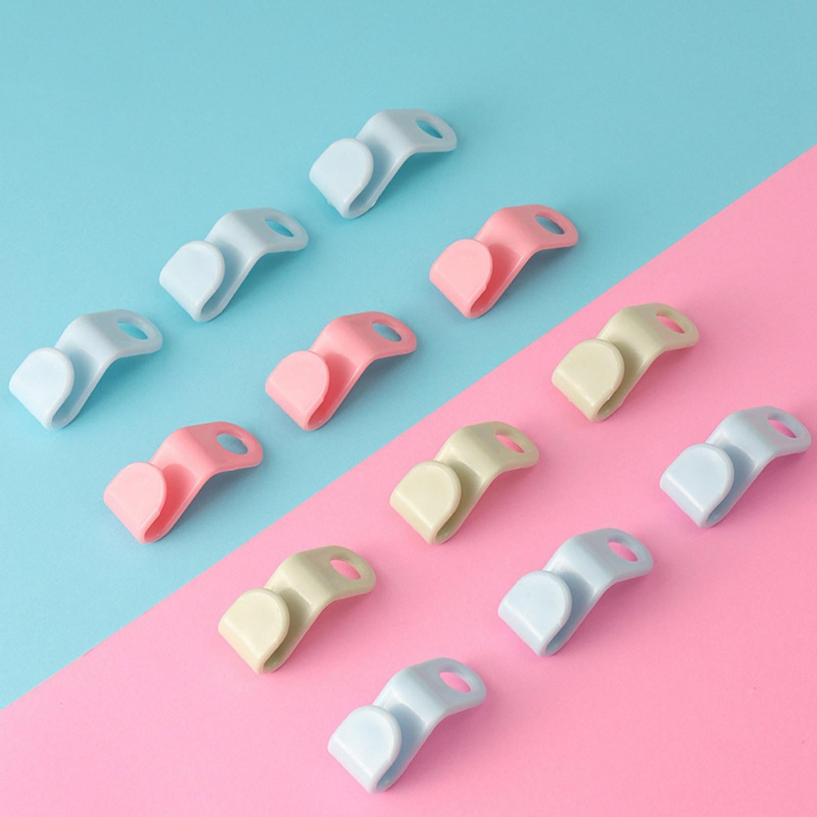 4x5Pcs Clothes Hanger Connector Durable Hanger Clips for Scarves Shirt Jackets white